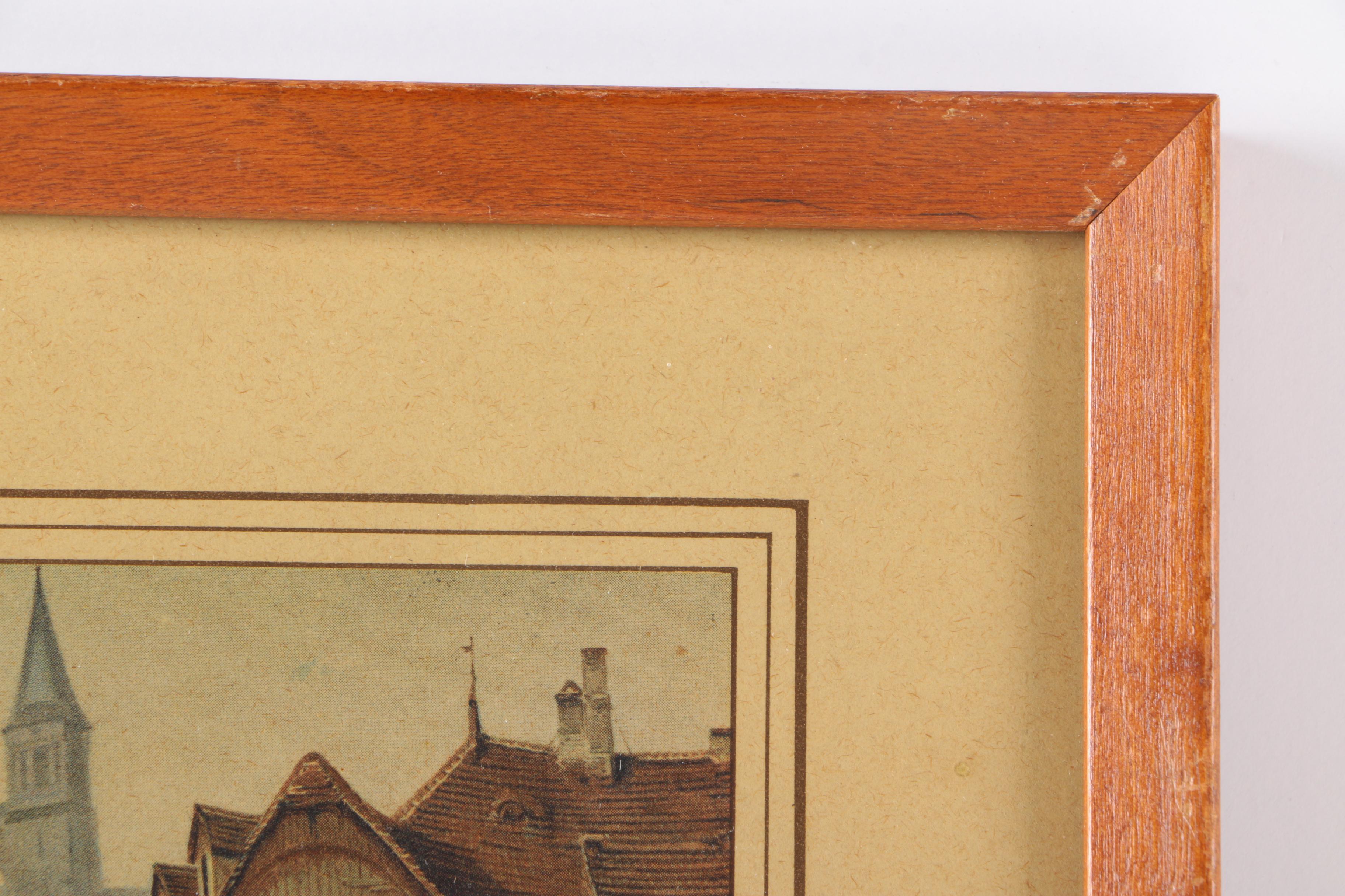 Four Scenic Framed Offset Lithographs