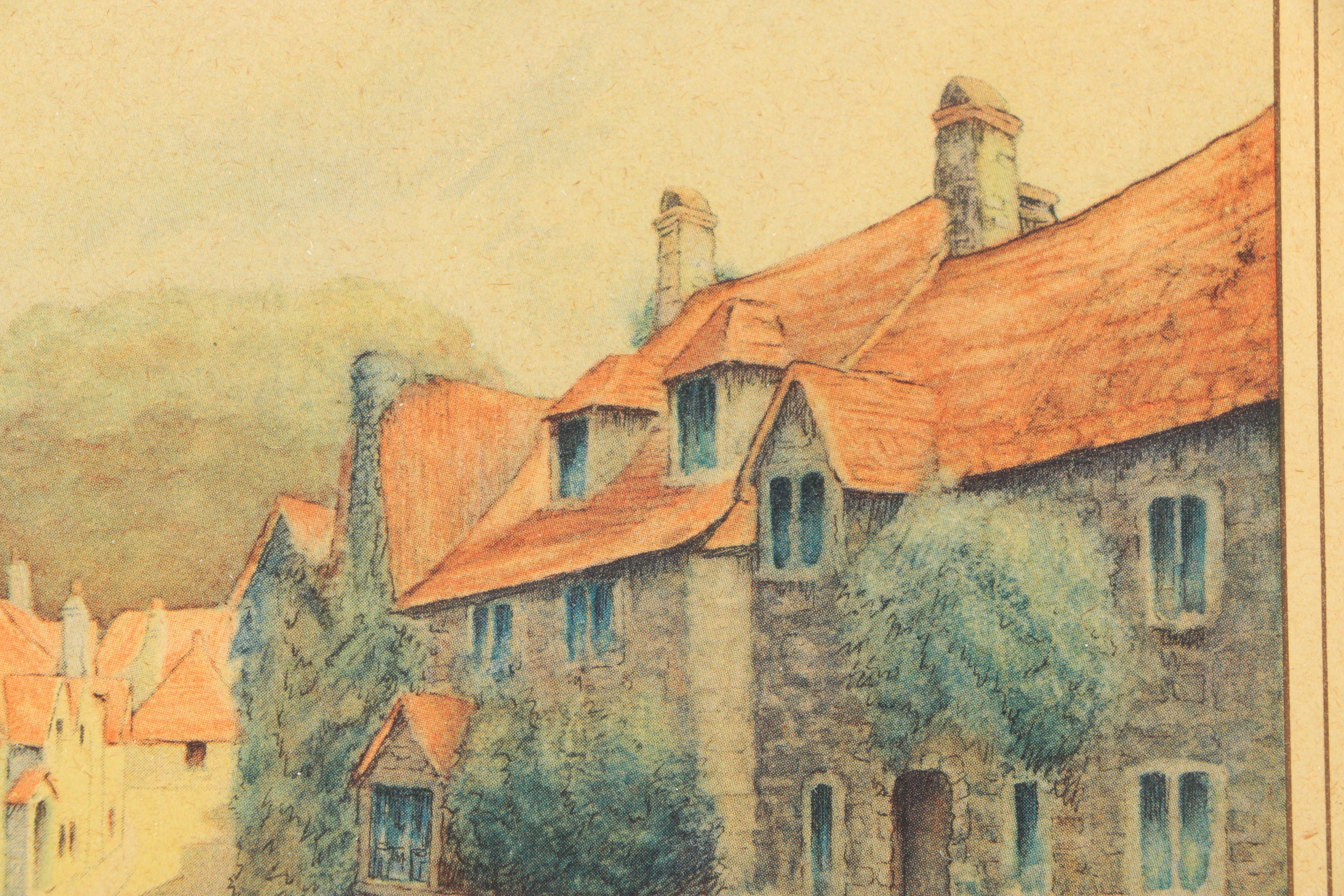 Four Scenic Framed Offset Lithographs