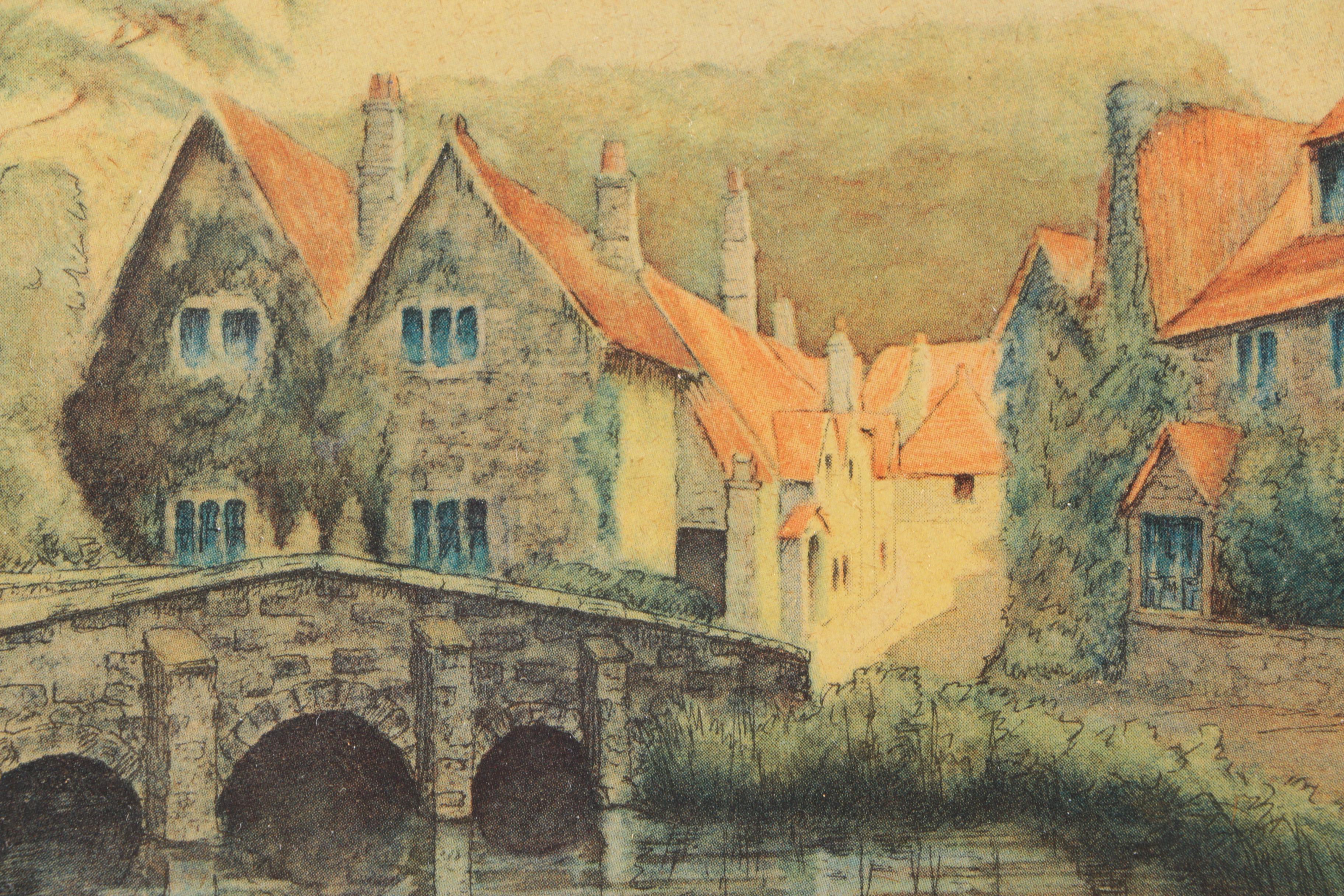 Four Scenic Framed Offset Lithographs