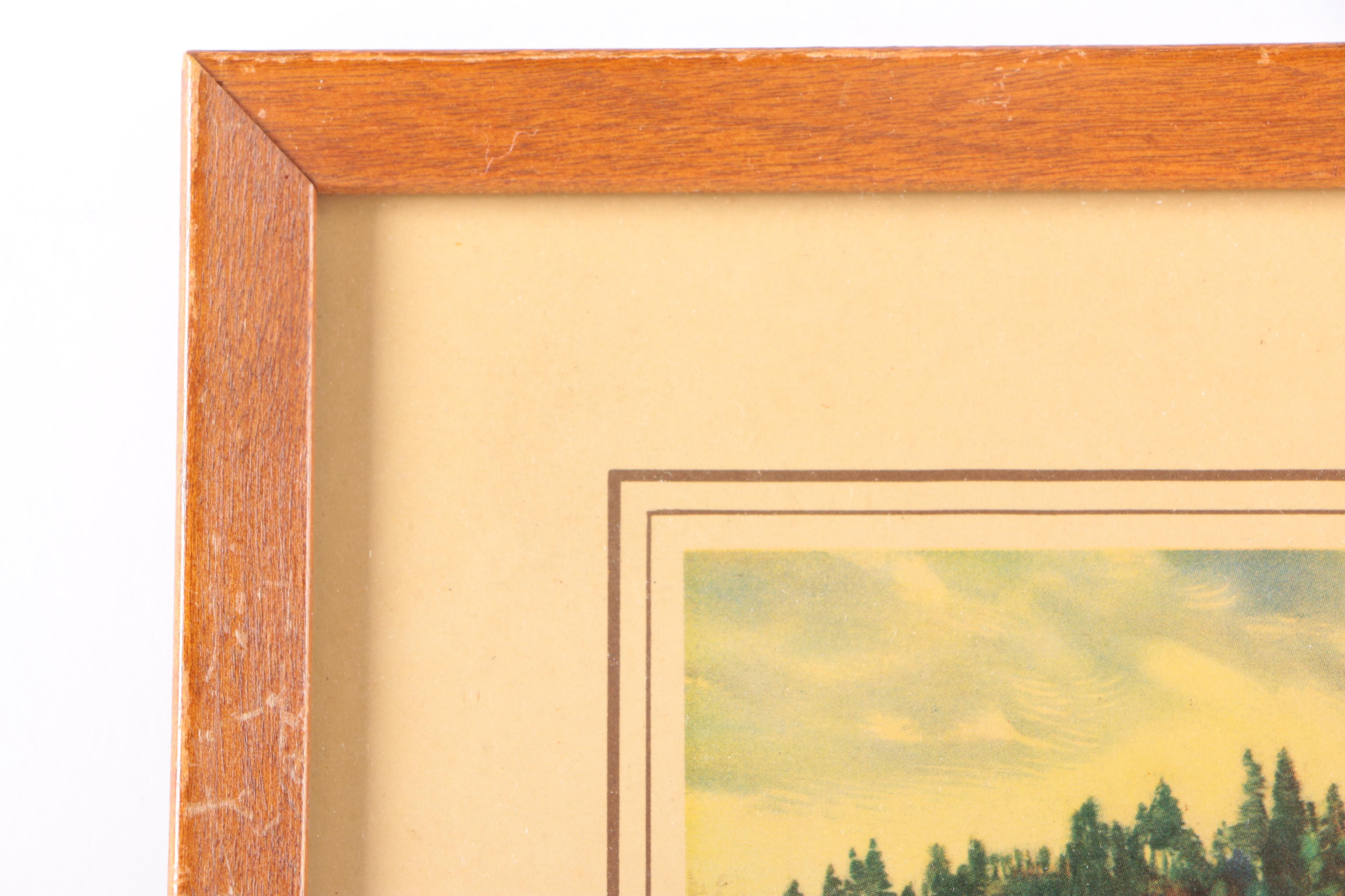 Four Scenic Framed Offset Lithographs