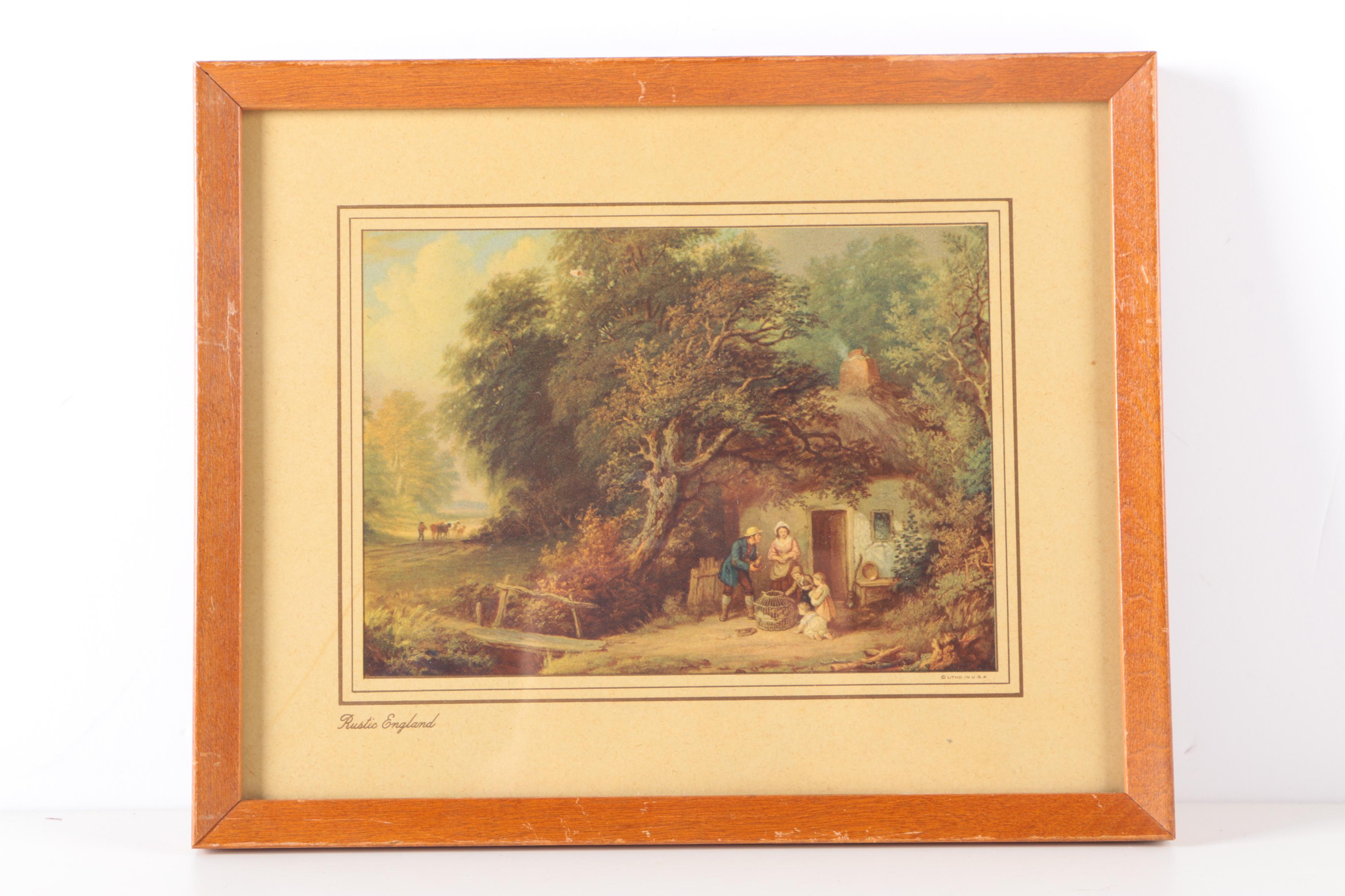 Four Scenic Framed Offset Lithographs