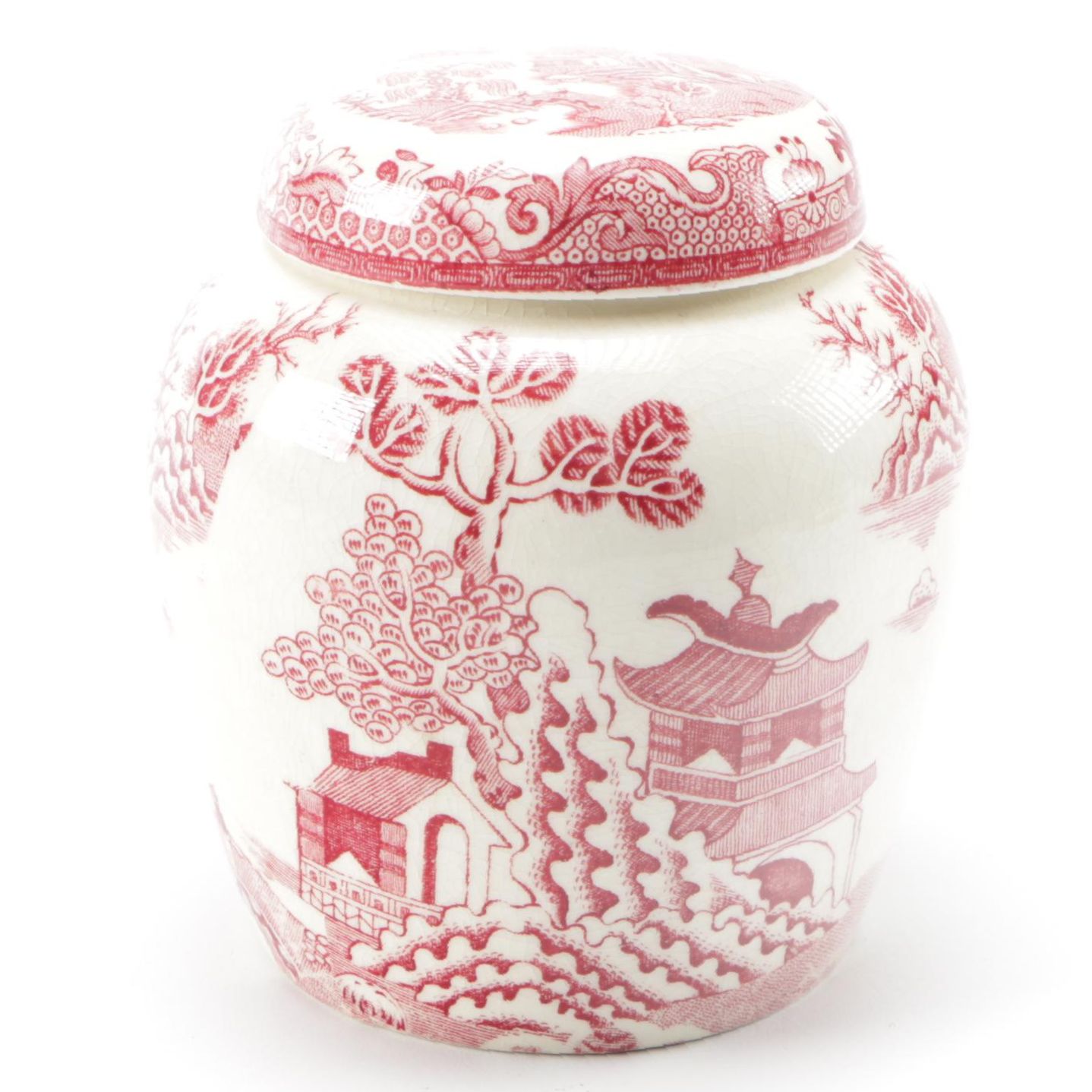 Coalport Decanter and Mason's Ironstone Rose Jar