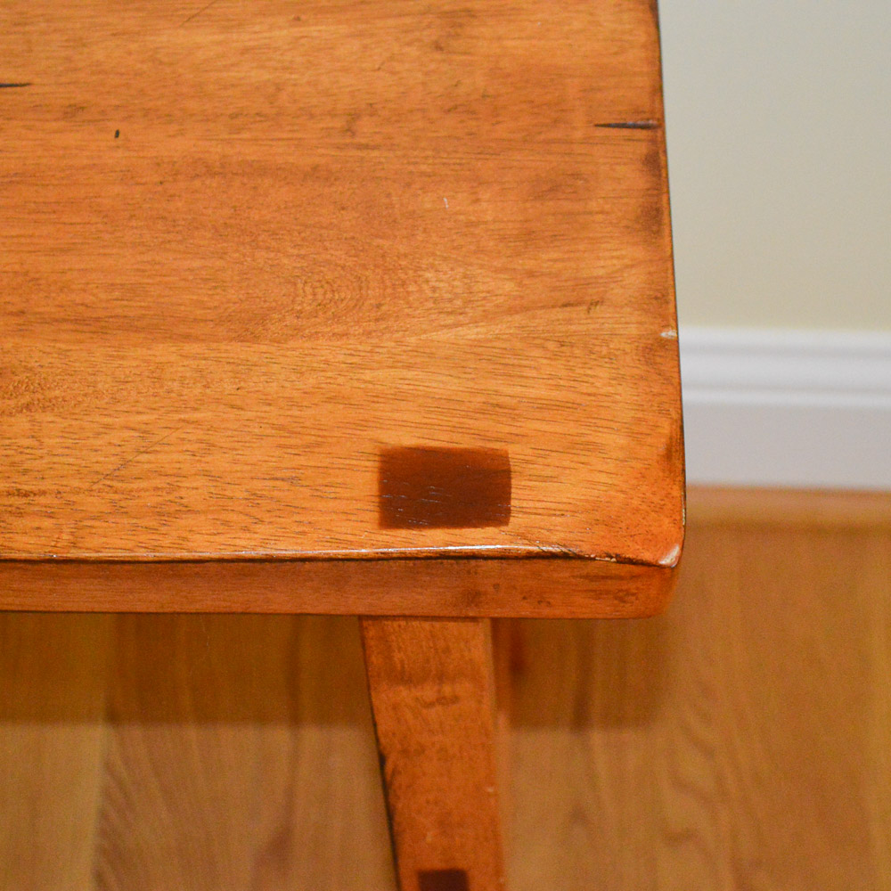 Oak Counter Stool and Footstool