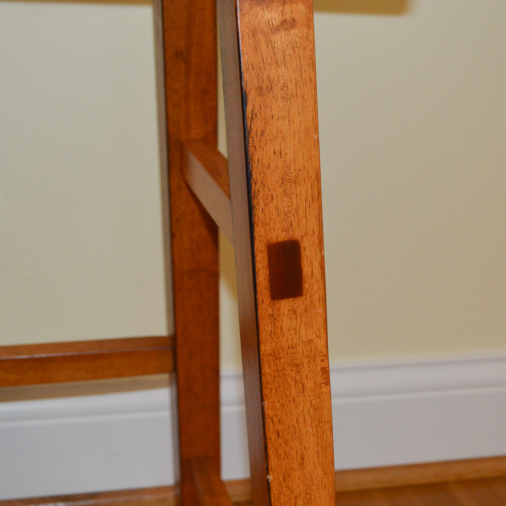Oak Counter Stool and Footstool