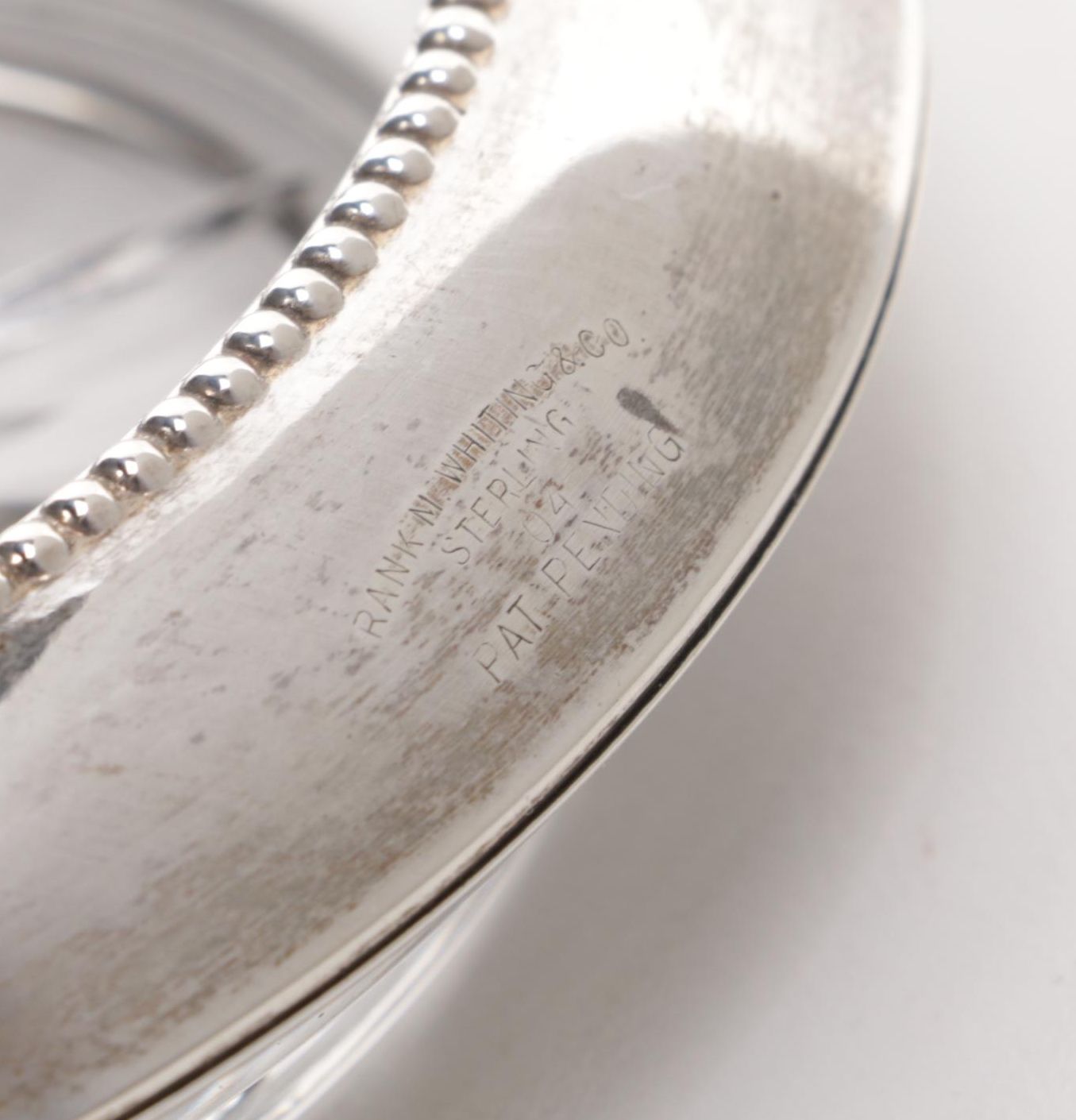 Frank Whiting & Co. Sterling Silver and Glass Coasters