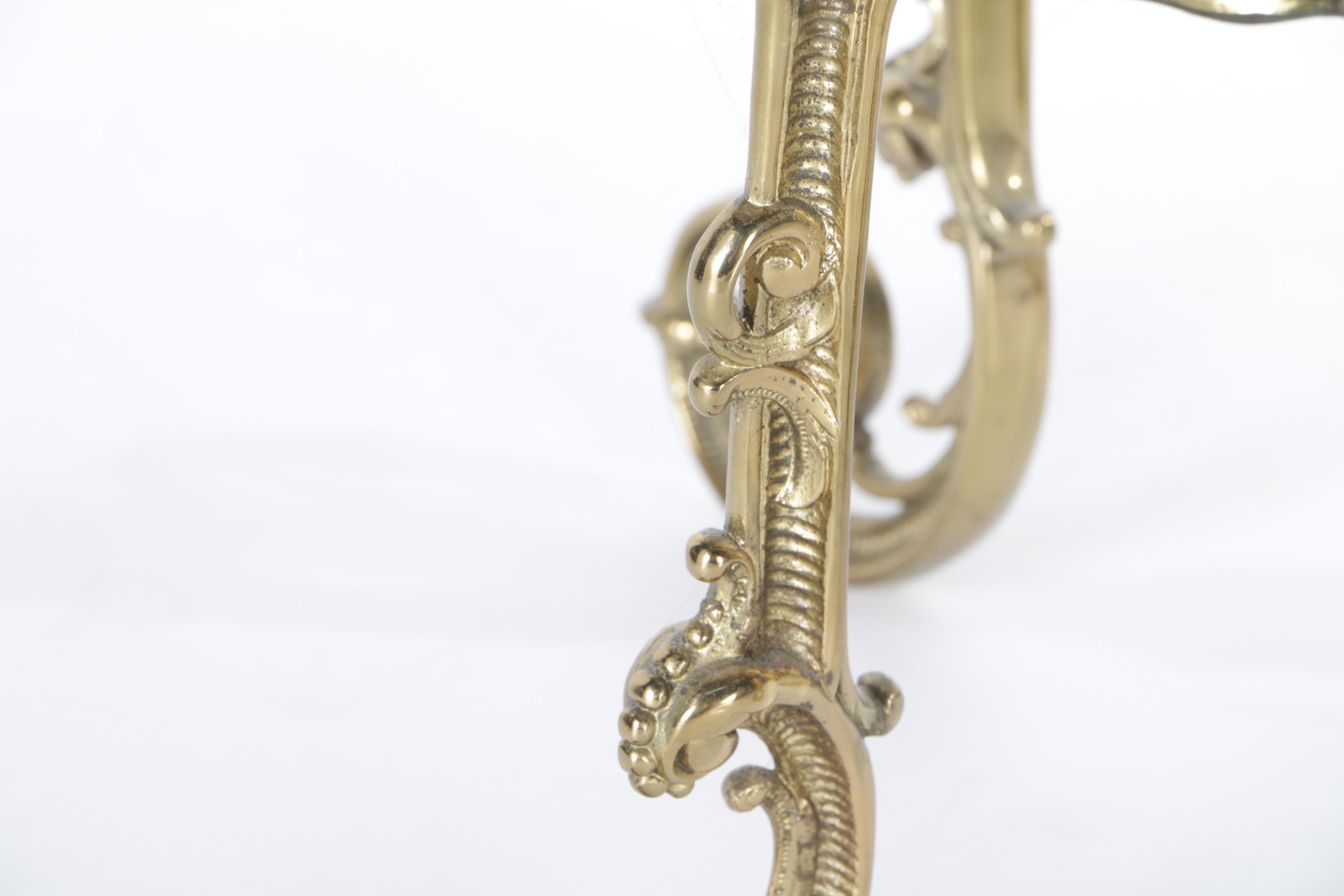 Brass and Stone Plant Stand