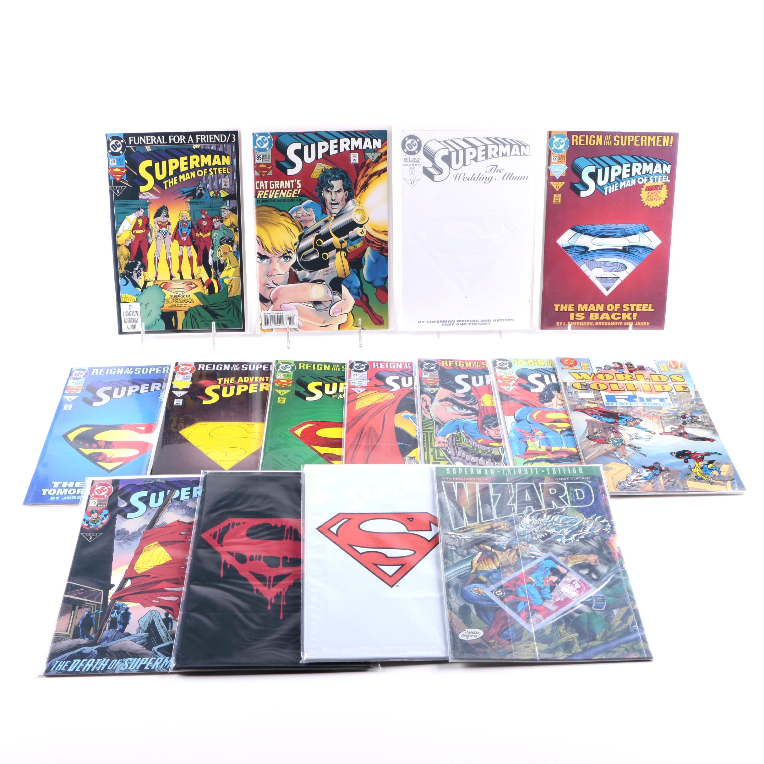 Assorted Modern Age Superman Comics Featuring "Death of Superman"