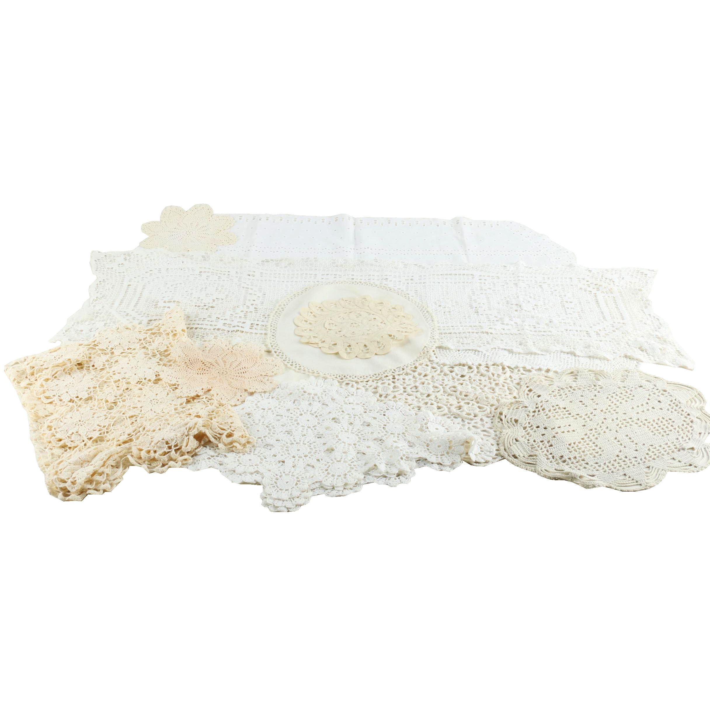 Lace Doilies and Table Runners
