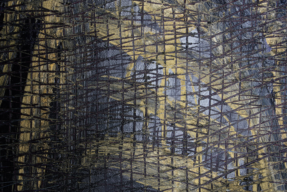 Hunt Slonem Oil Painting on Canvas "Scarlet's Return"