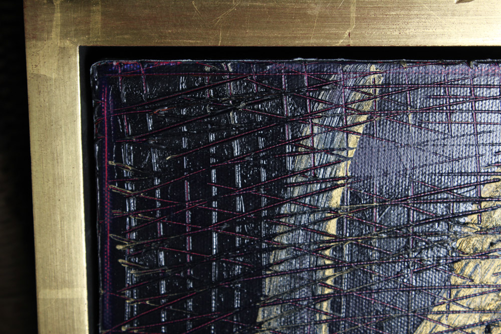 Hunt Slonem Oil Painting on Canvas "Scarlet's Return"