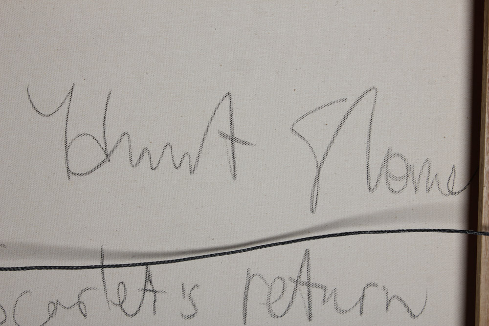 Hunt Slonem Oil Painting on Canvas "Scarlet's Return"