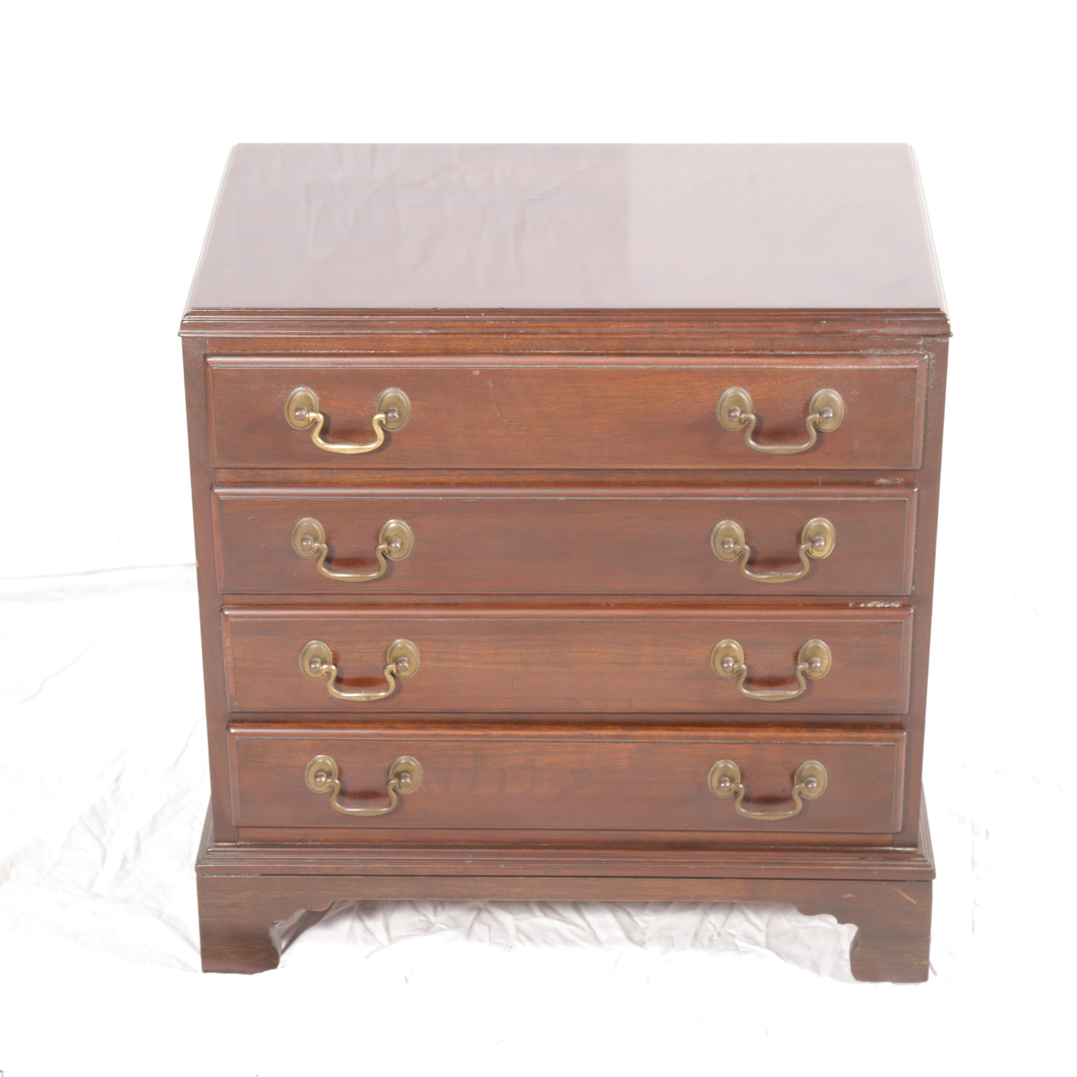 Vintage Chippendale Style Mahogany Nighstand by Ethan Allen