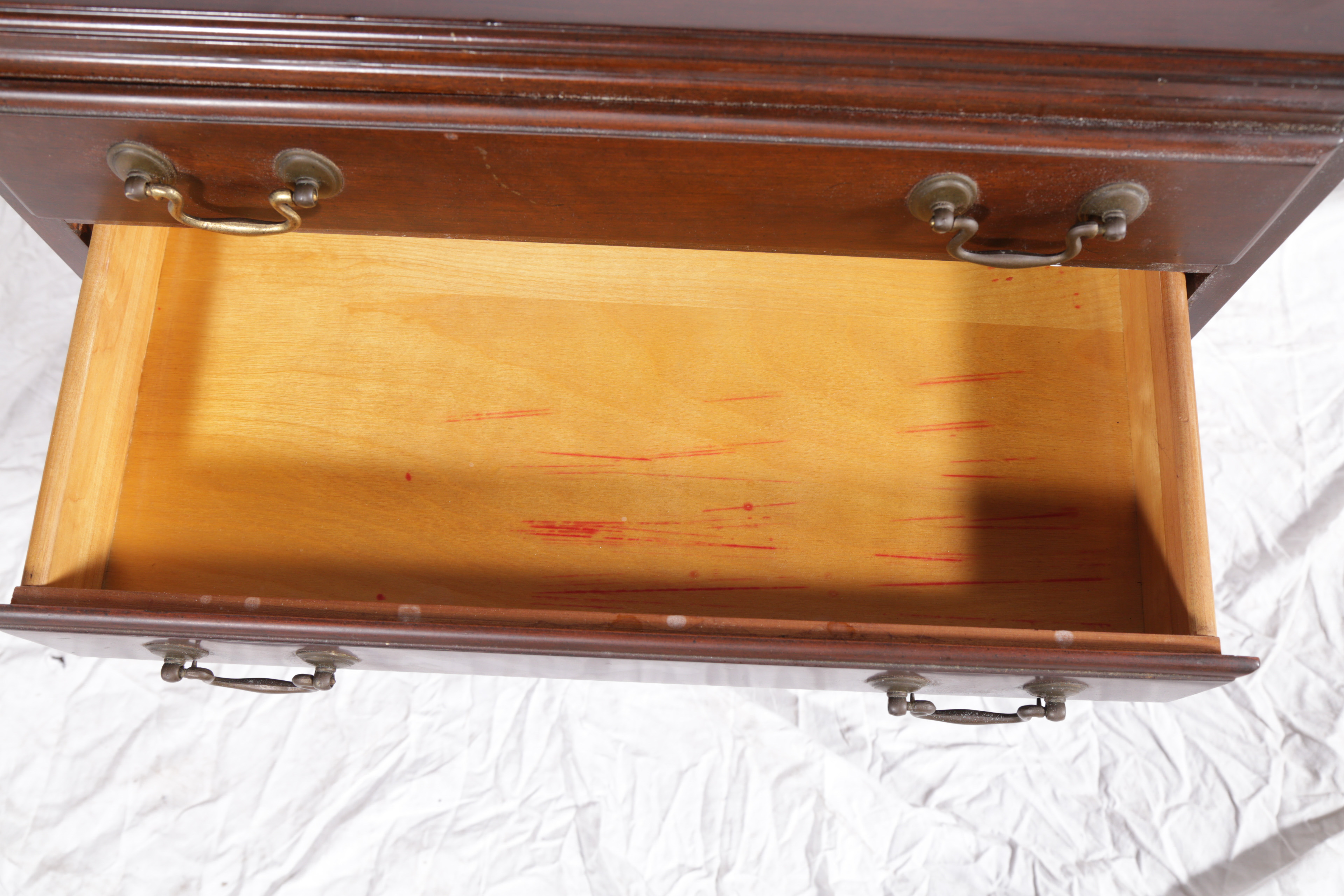 Vintage Chippendale Style Mahogany Nighstand by Ethan Allen