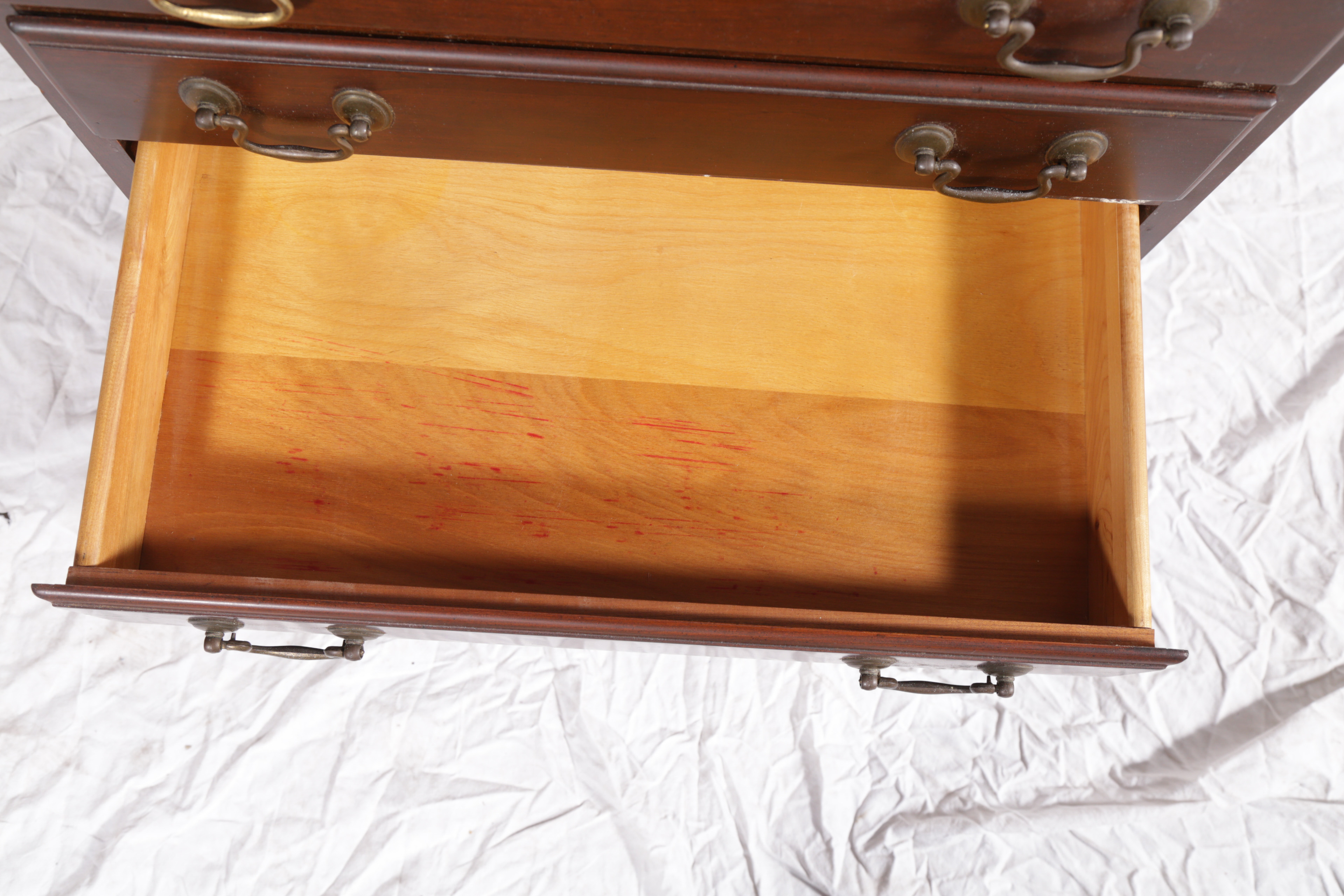 Vintage Chippendale Style Mahogany Nighstand by Ethan Allen