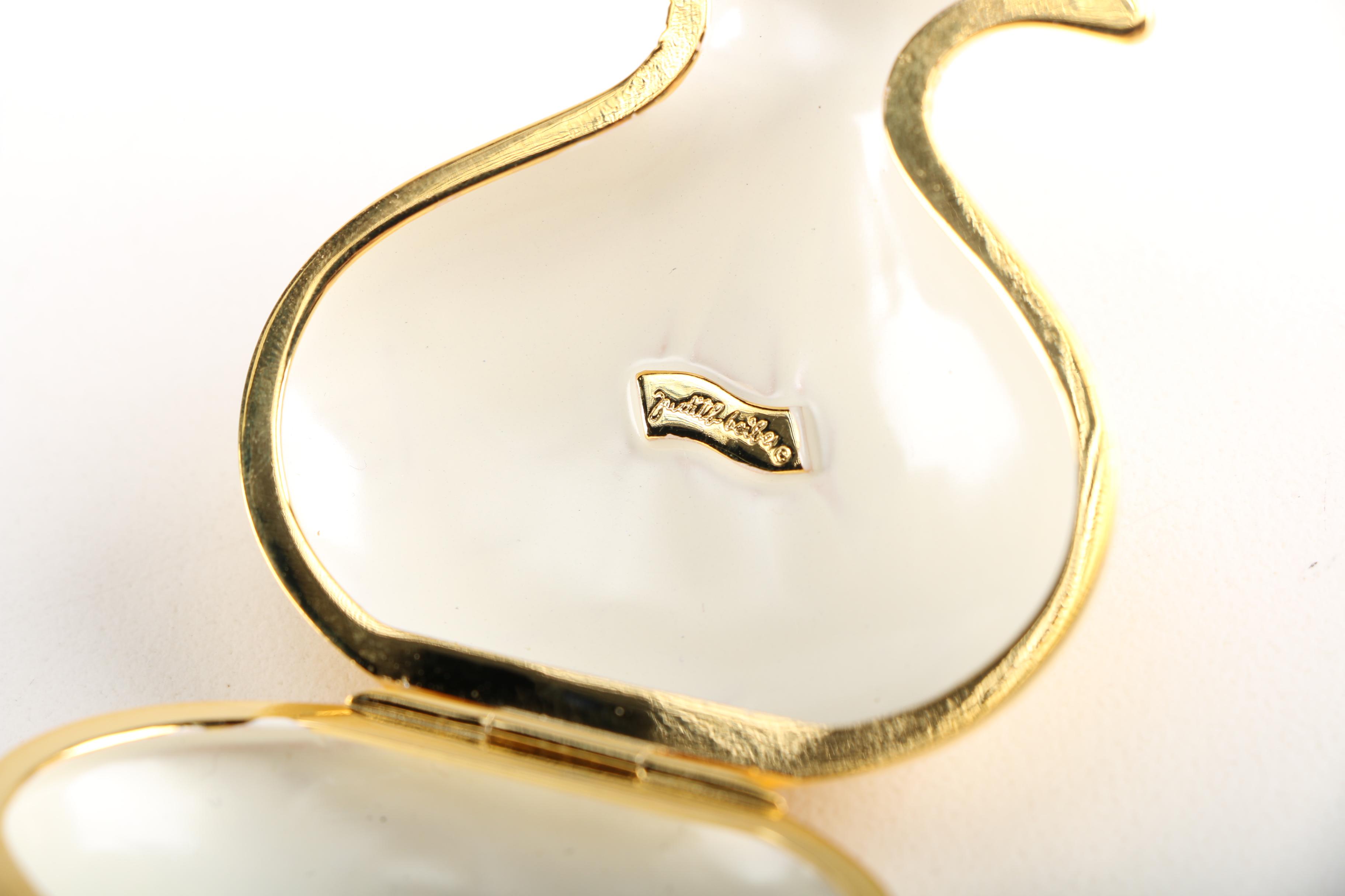 Judith Leiber Gold Tone Locket Pendant