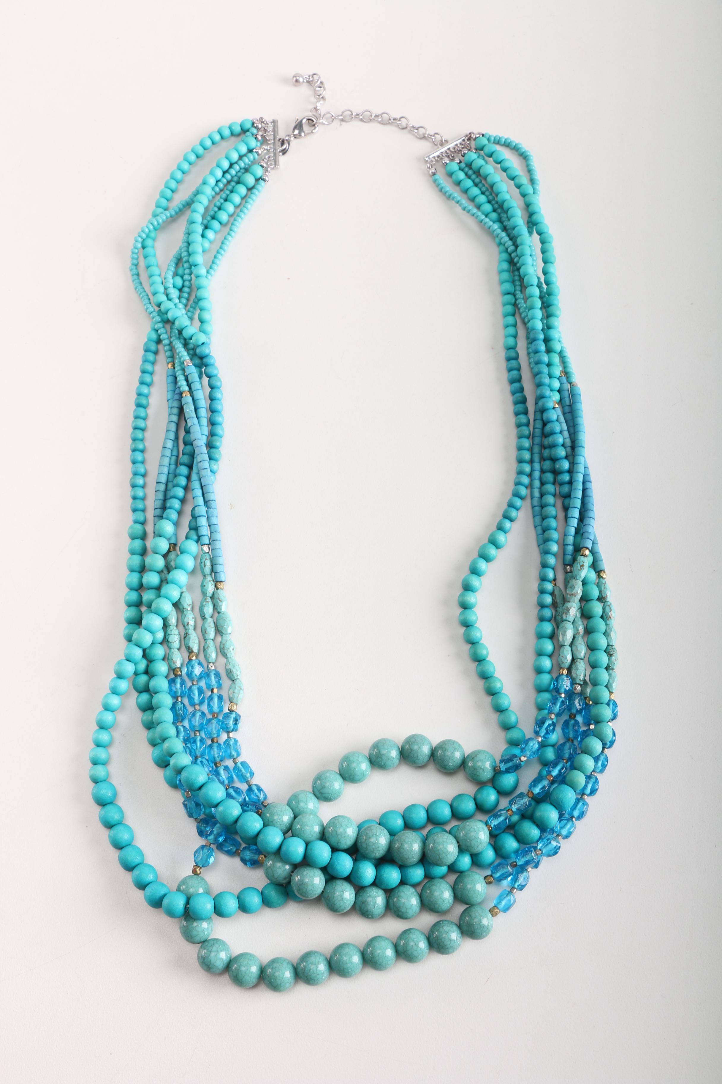 Costume Jewelry Necklaces Including Copper Tone Filigree Style