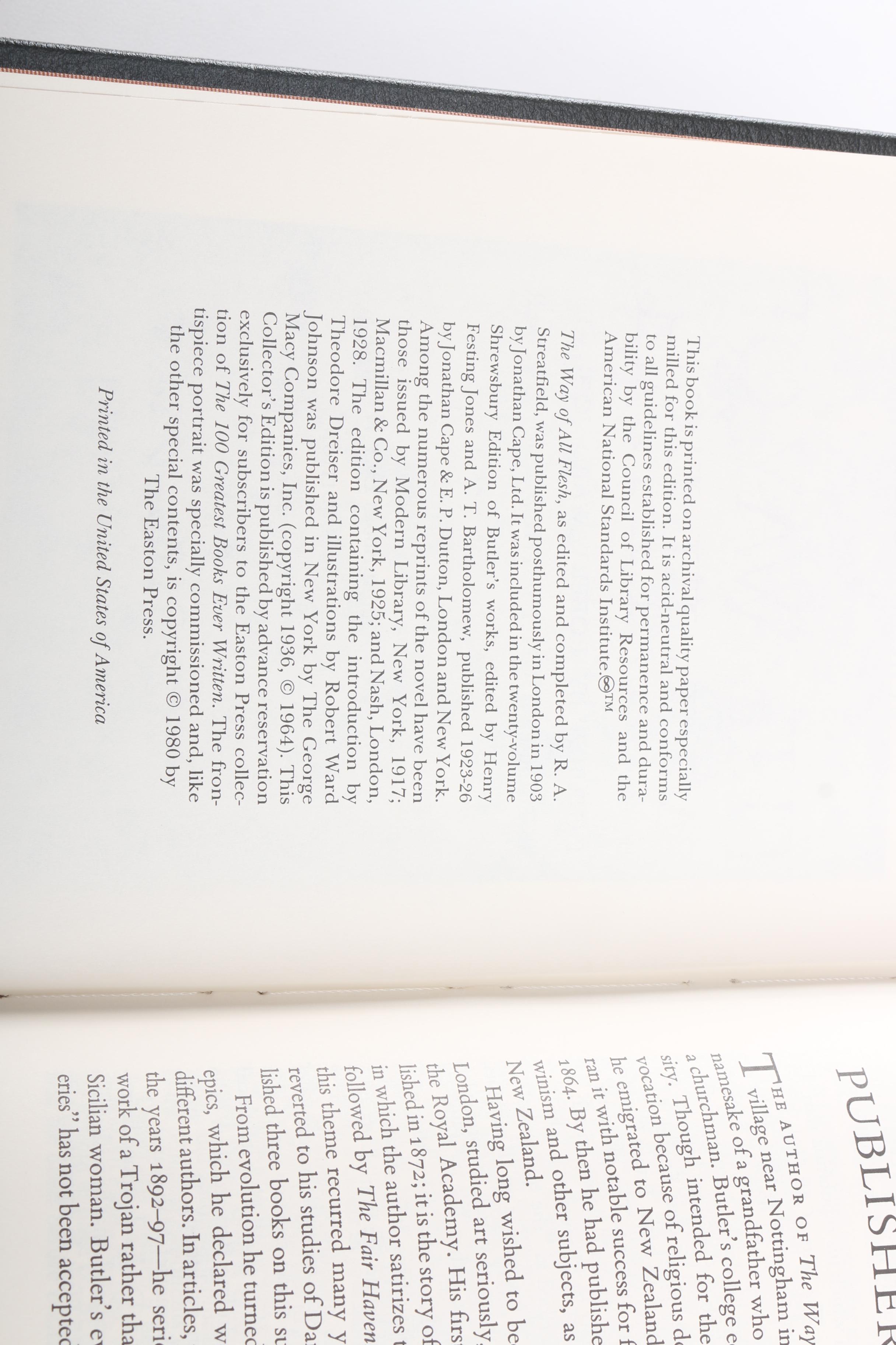 Circa 1980 Easton Press Collector's Edition Books