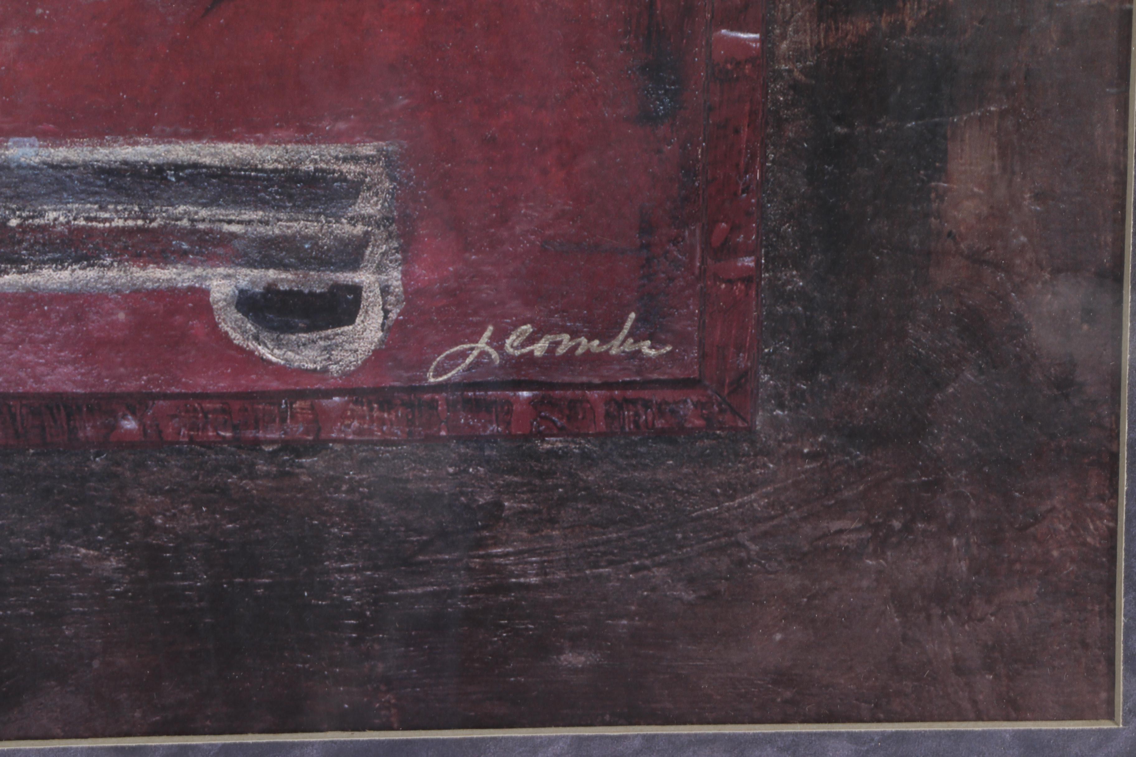 Framed Floral Offset Lithograph by Cedar Creek Collection