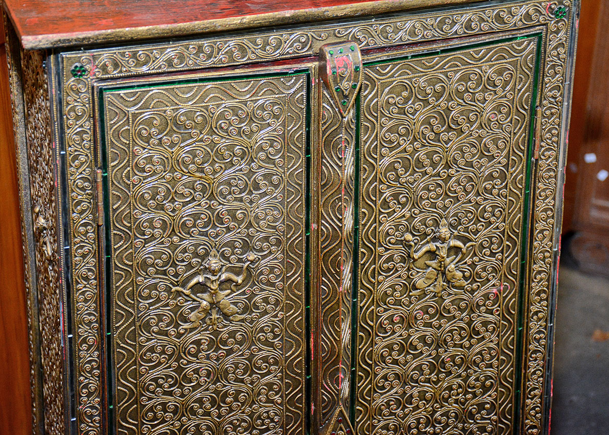 Indonesian Style Decorated Cabinet