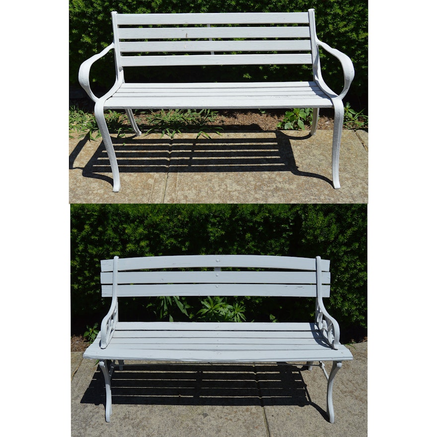 A Pair of Project Piece Wooden Benches