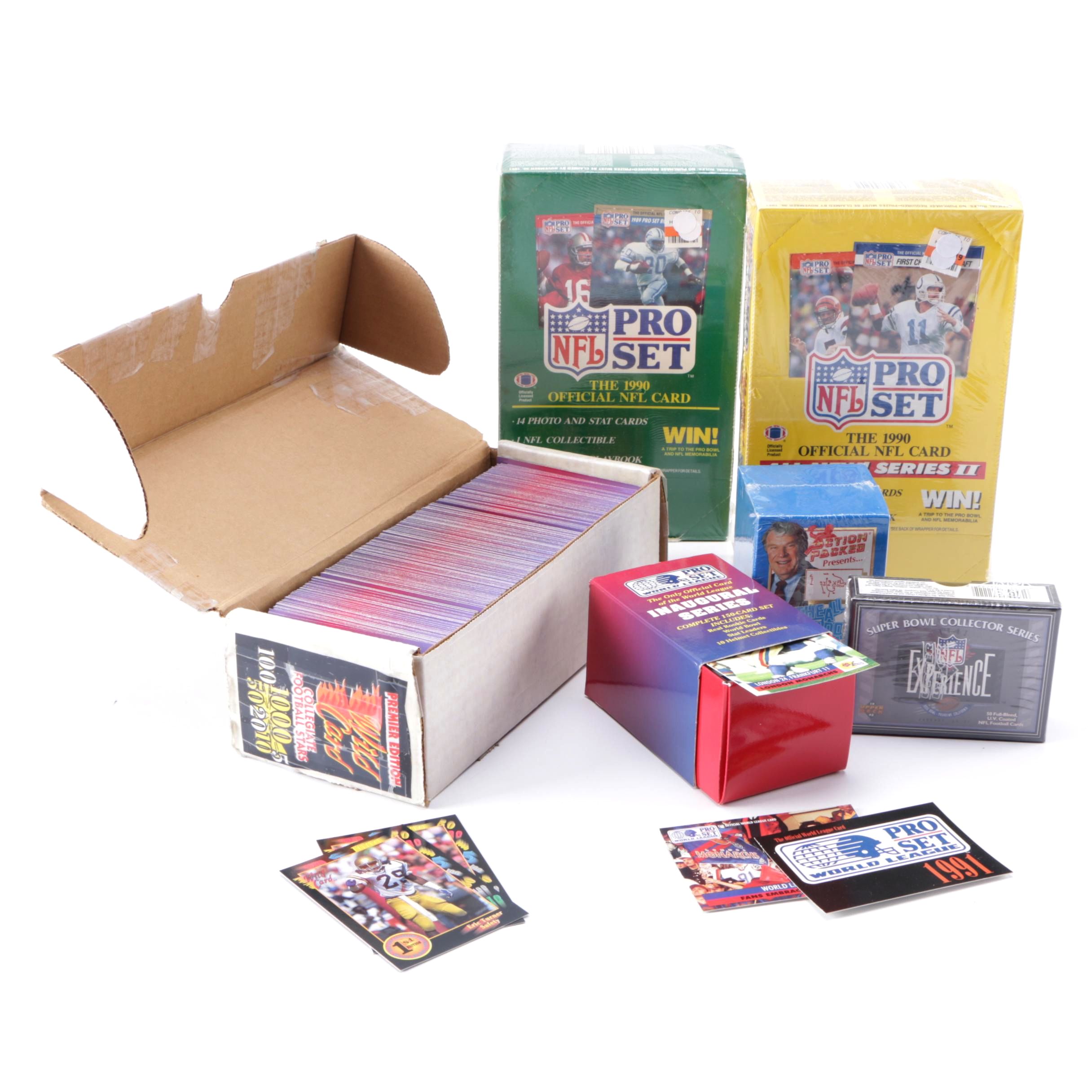 Collection of 1990s NFL and College Football Cards