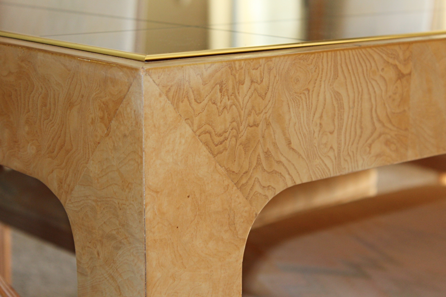 Henredon Burl Wood and Mirrored Dining Set