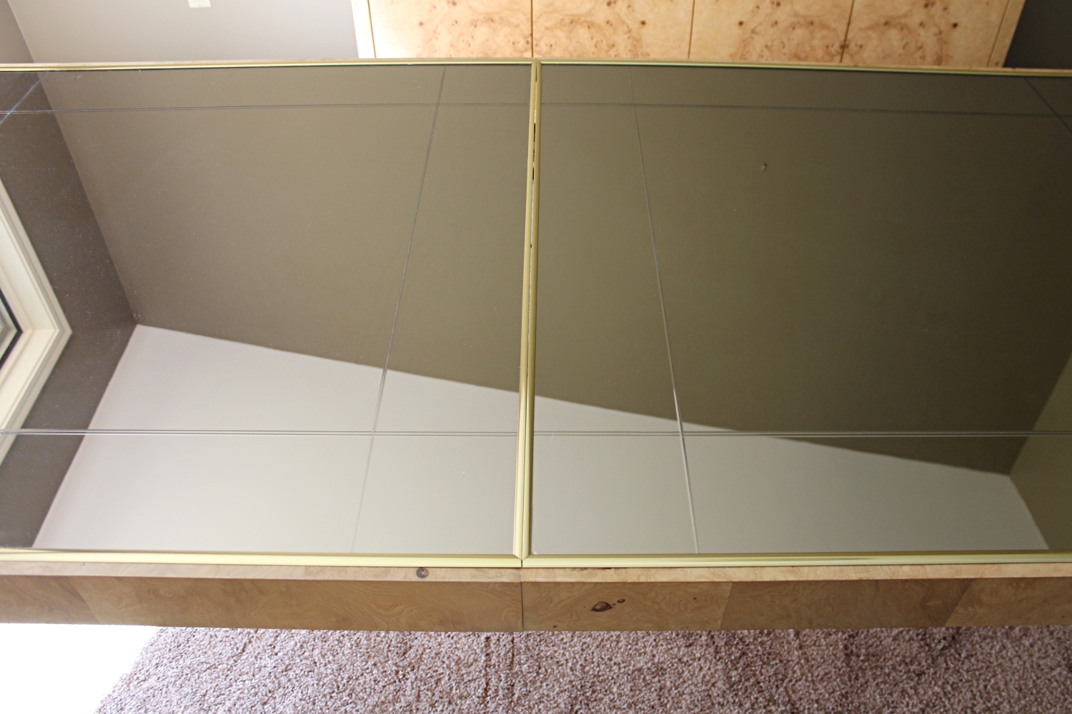 Henredon Burl Wood and Mirrored Dining Set