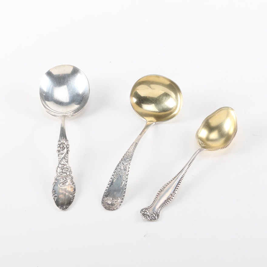 Towle "Canterbury" Sugar Spoon and Other Sterling Utensils