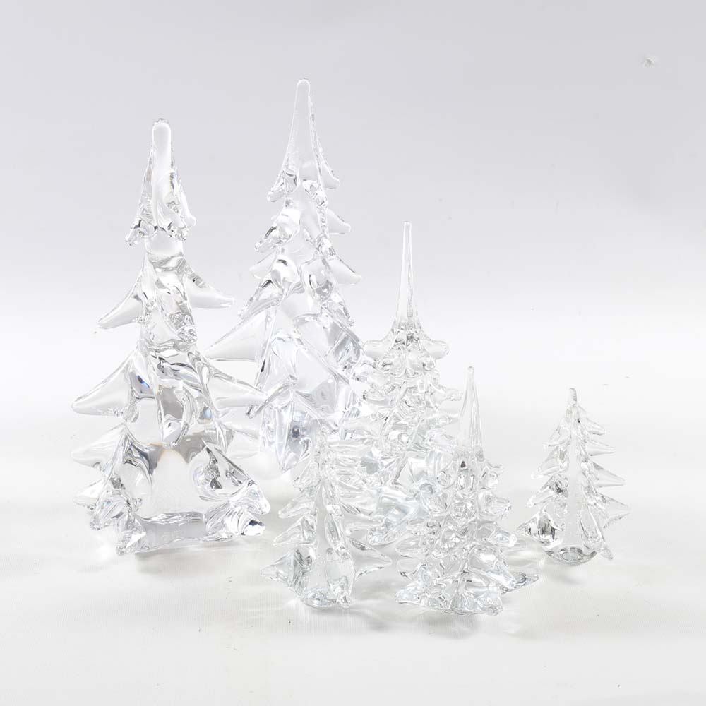 Hand Blown glass Christmas Trees