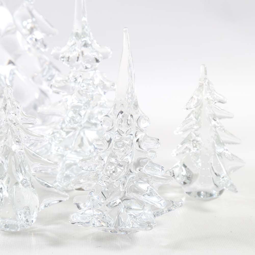 Hand Blown glass Christmas Trees