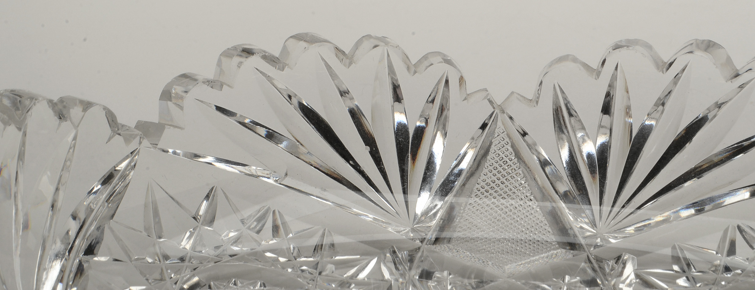 Two American Brilliant Period Cut Glass Libbey Bon-Bon Dishes