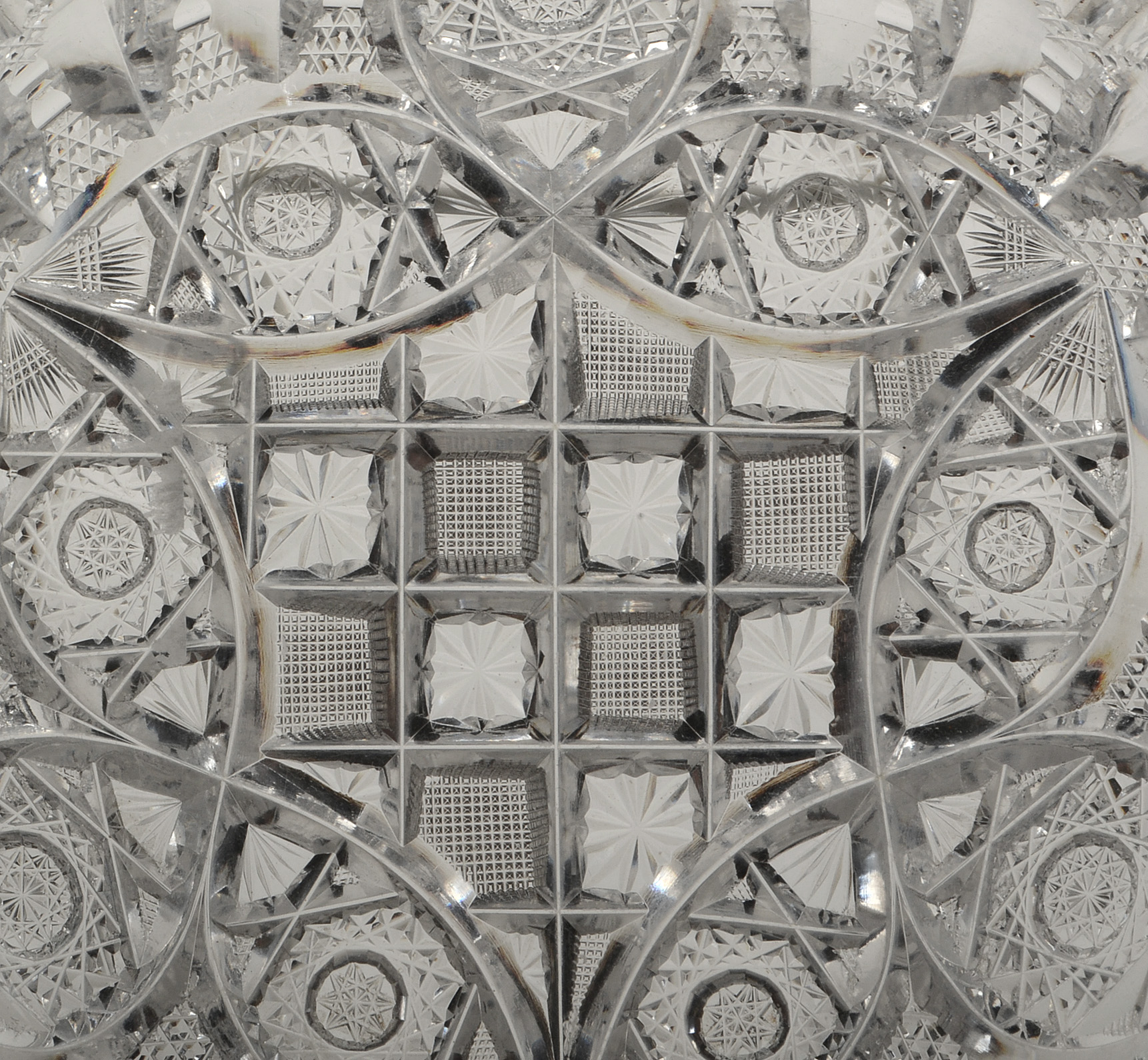 Two American Brilliant Period Cut Glass Libbey Bon-Bon Dishes