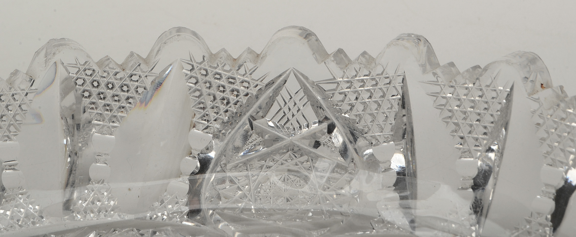 Two American Brilliant Period Cut Glass Libbey Bon-Bon Dishes