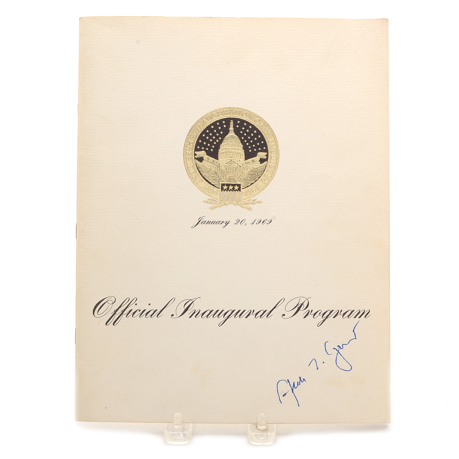 Autographed Spiro Agnew Official Inaugural Program