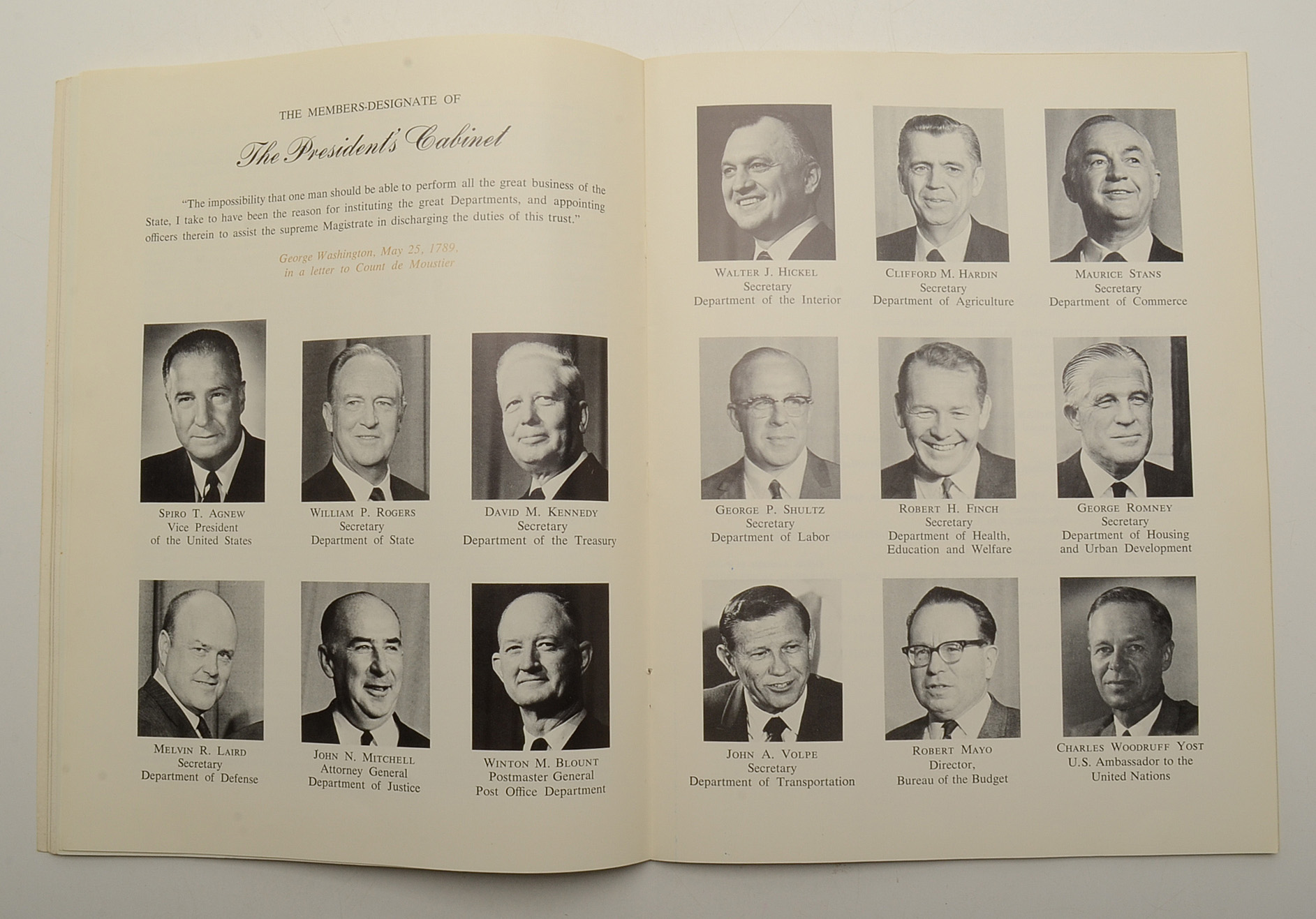 Autographed Spiro Agnew Official Inaugural Program