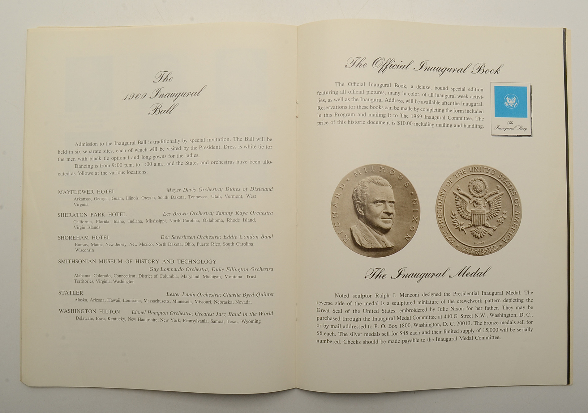 Autographed Spiro Agnew Official Inaugural Program