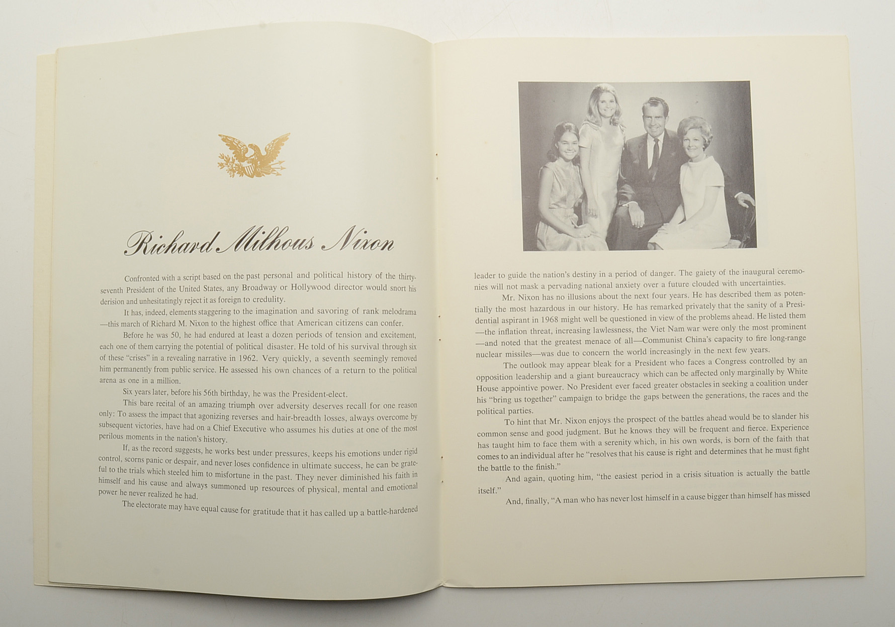 Autographed Spiro Agnew Official Inaugural Program