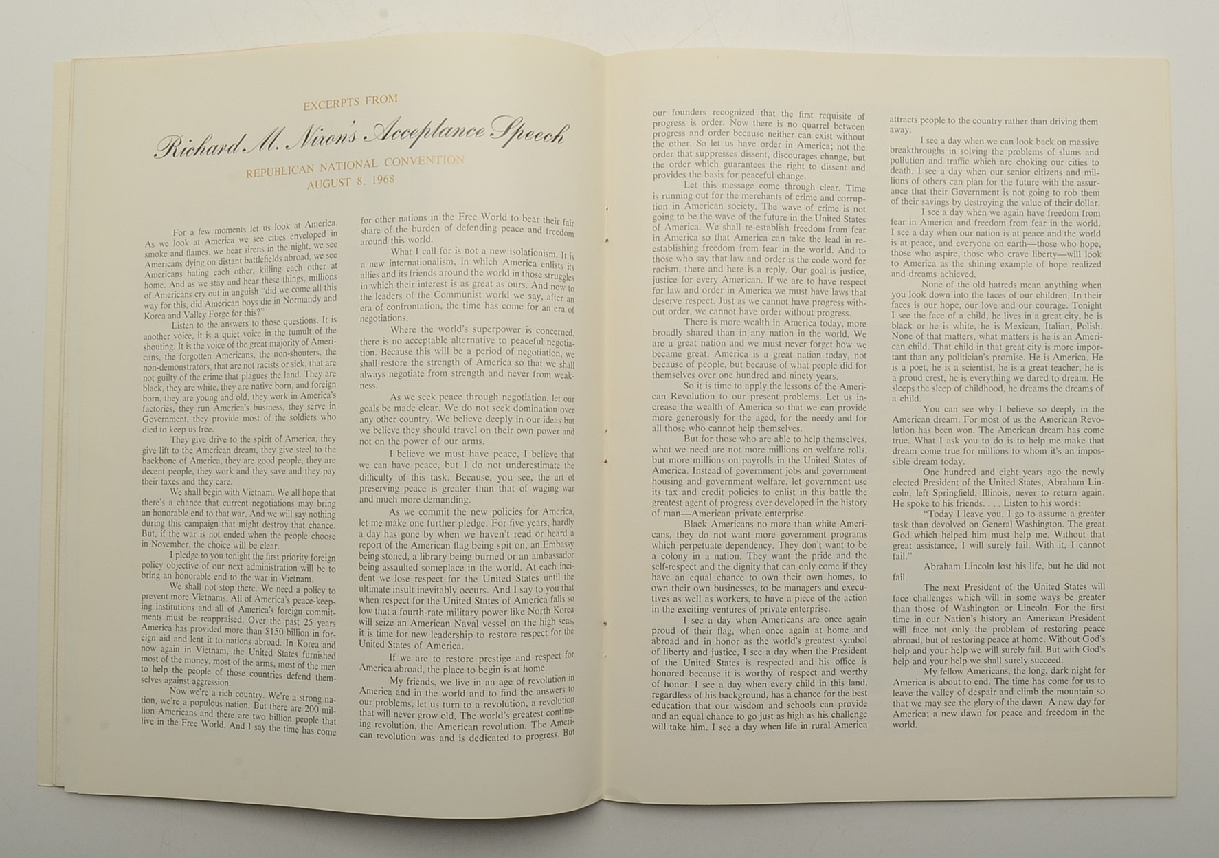 Autographed Spiro Agnew Official Inaugural Program