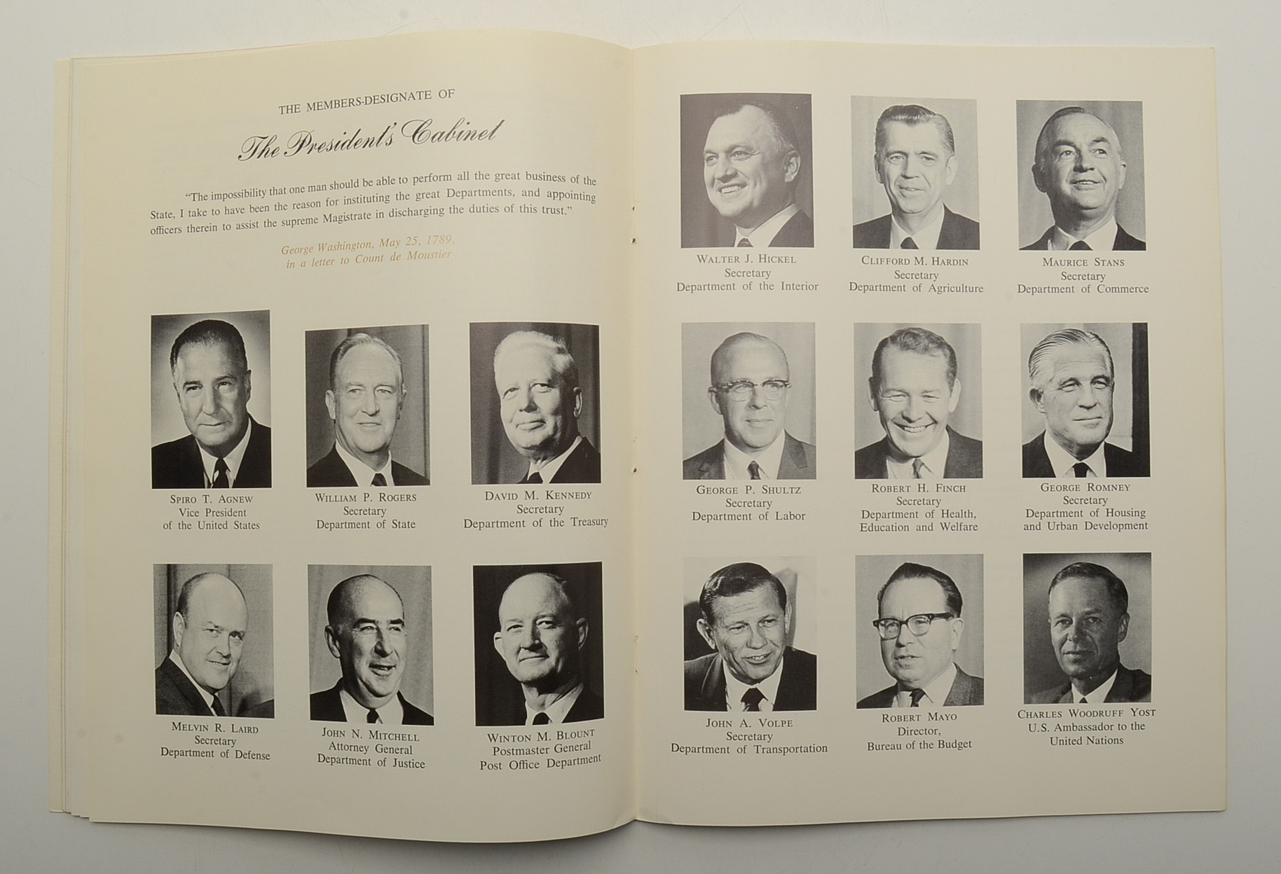 Autographed Spiro Agnew Official Inaugural Program