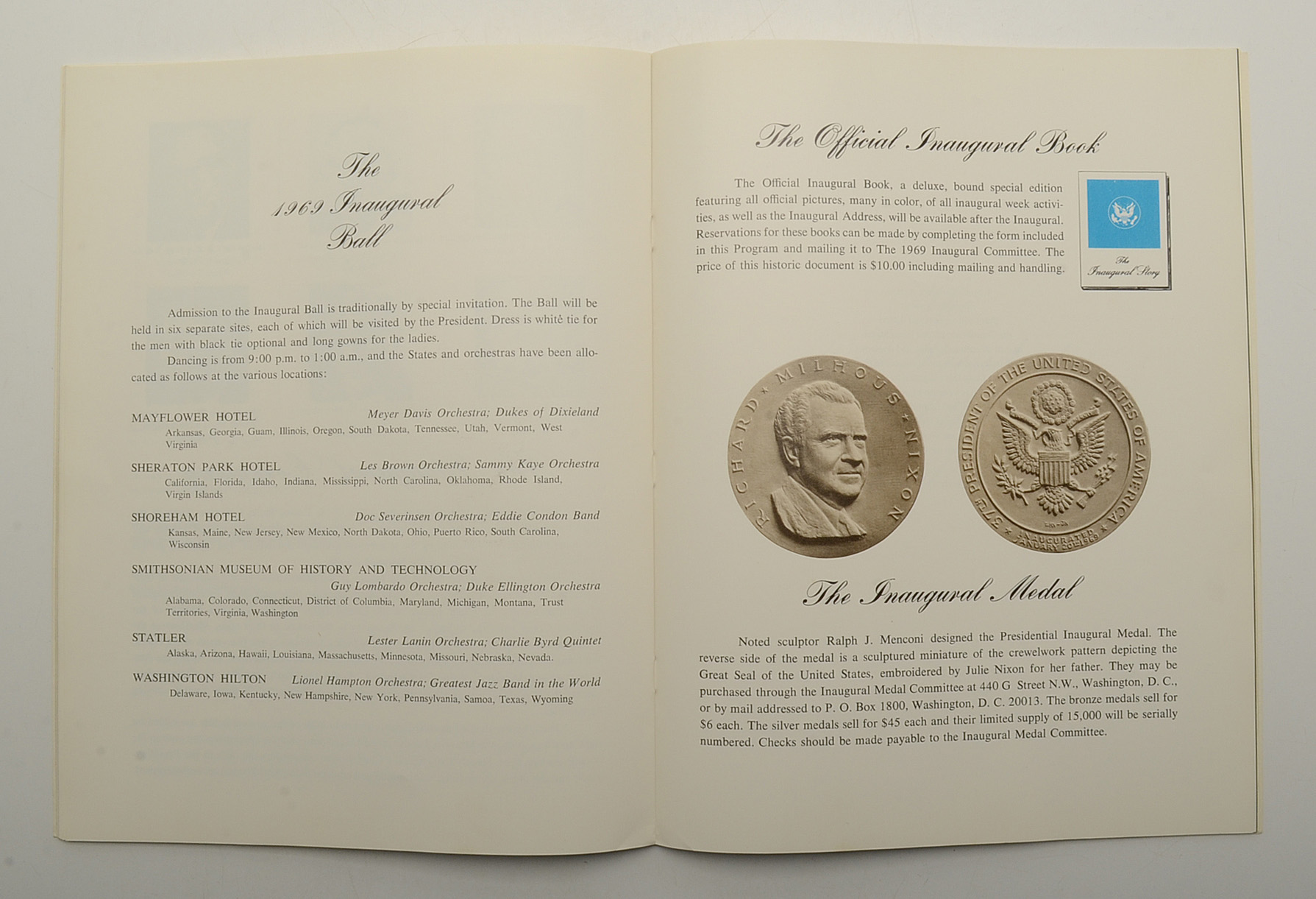 Autographed Spiro Agnew Official Inaugural Program