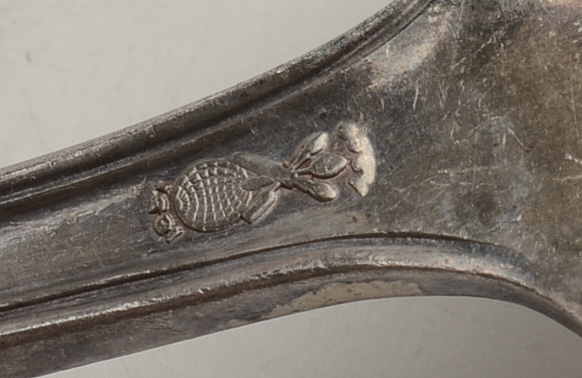 Silver Plated Bon-Bon Server and Antique Pewter Spoon