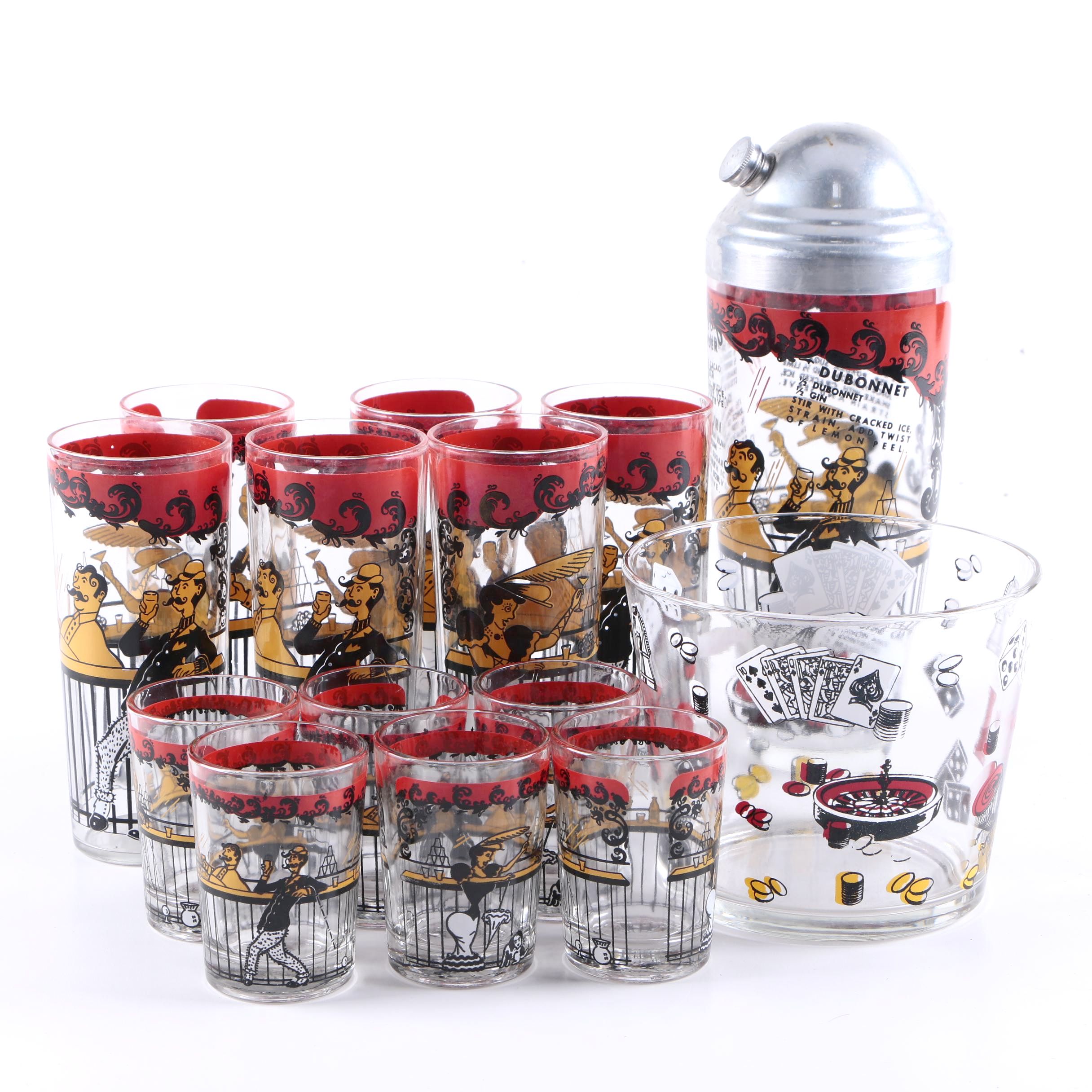 Vintage Mid-Century Glass Barware