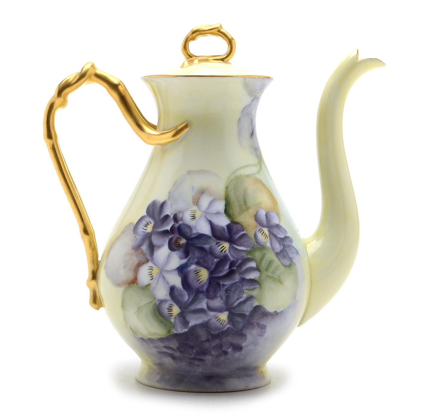 Amateur Hand Painted Porcelain Tea Set