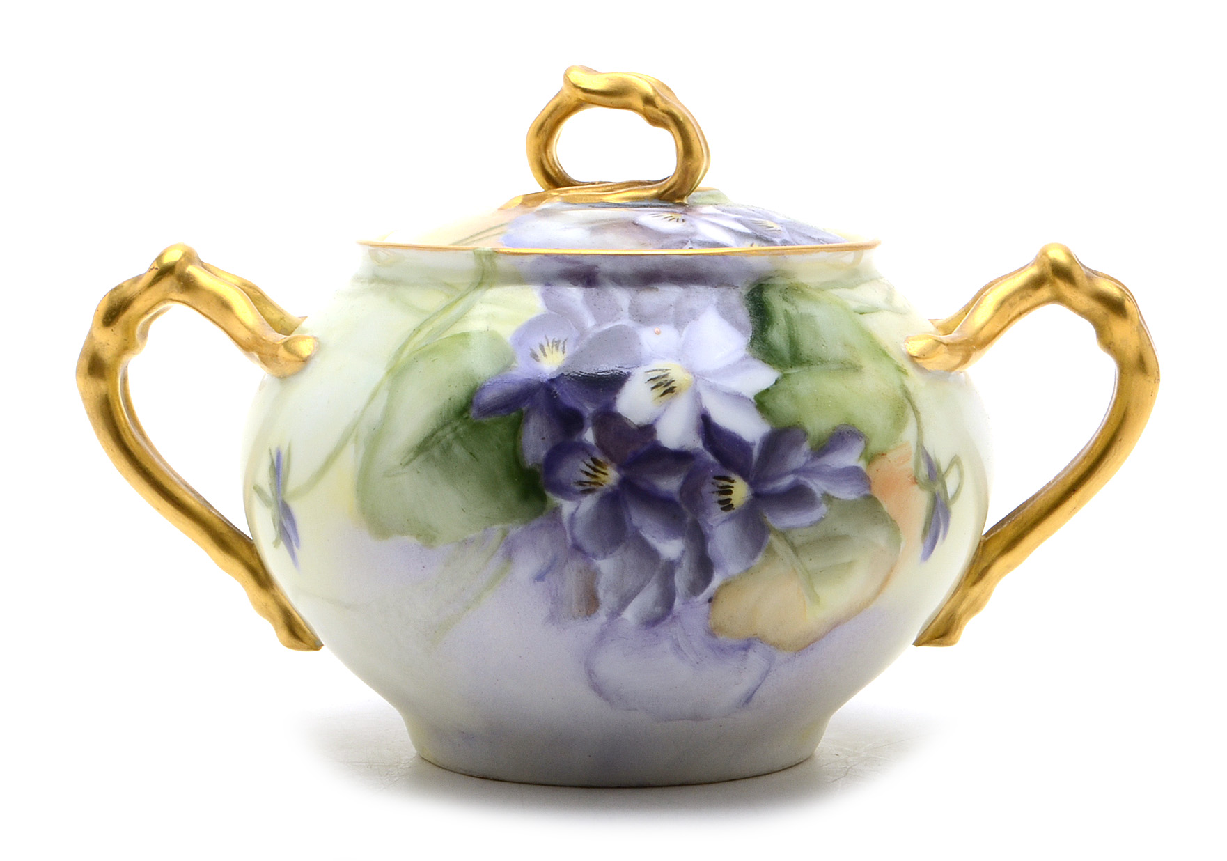 Amateur Hand Painted Porcelain Tea Set