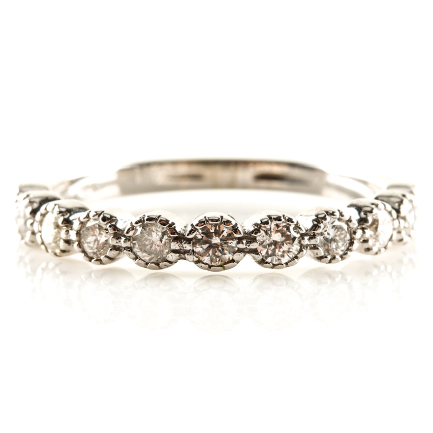 14K White Gold Diamond Ring