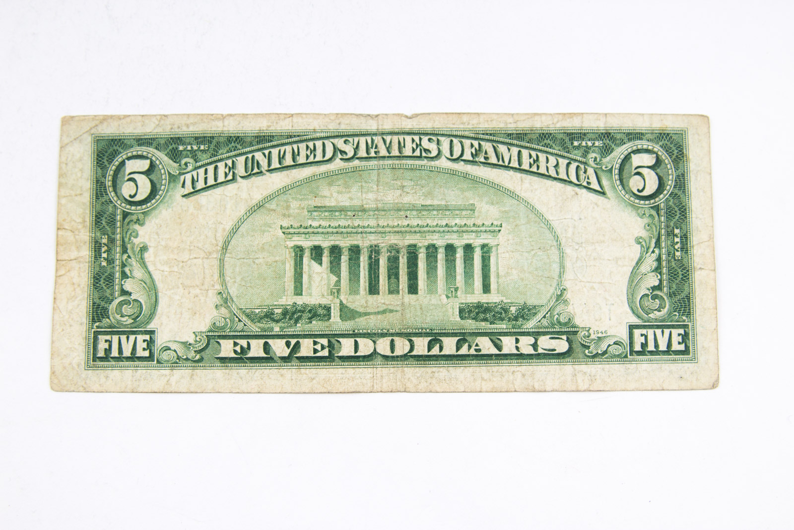 Series 1934D Five Dollar Silver Certificate and Series 1963 Red Seal Two Dollar Bill