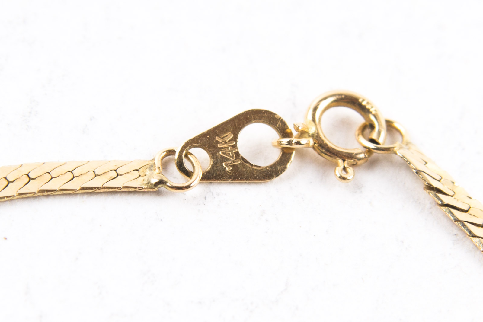 14K Gold Cross Pendant and Necklace