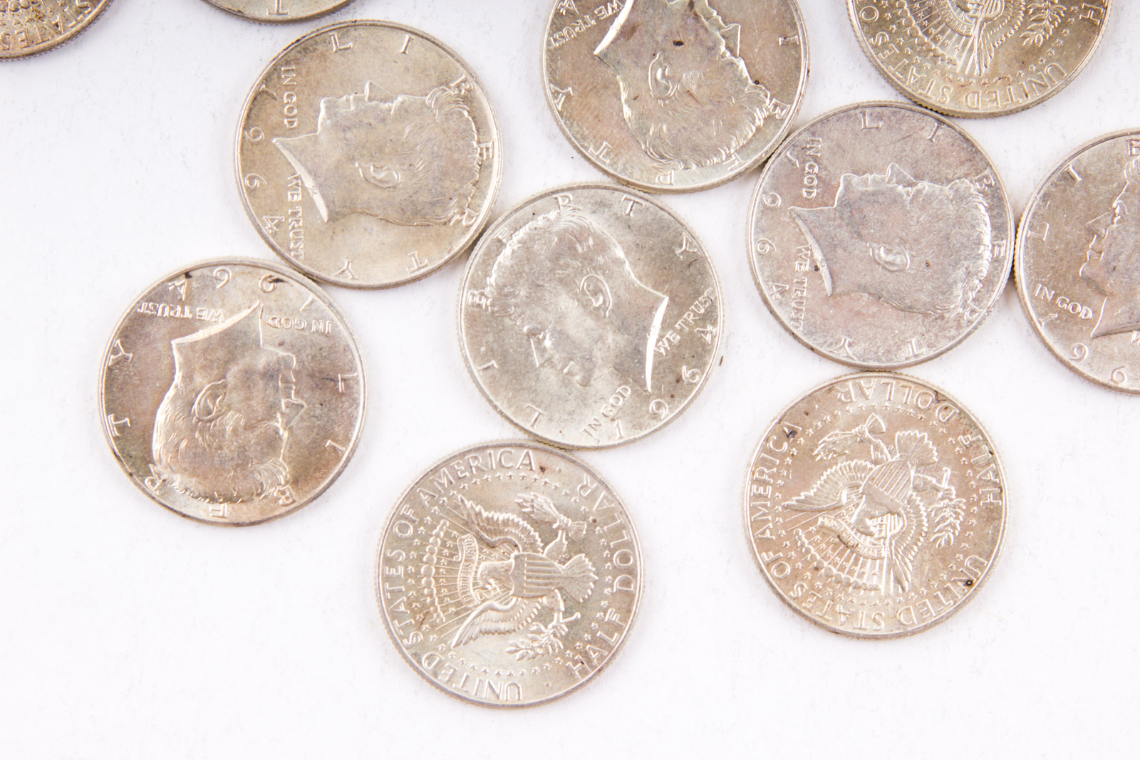 Grouping of 1964 Kennedy Silver Half Dollars