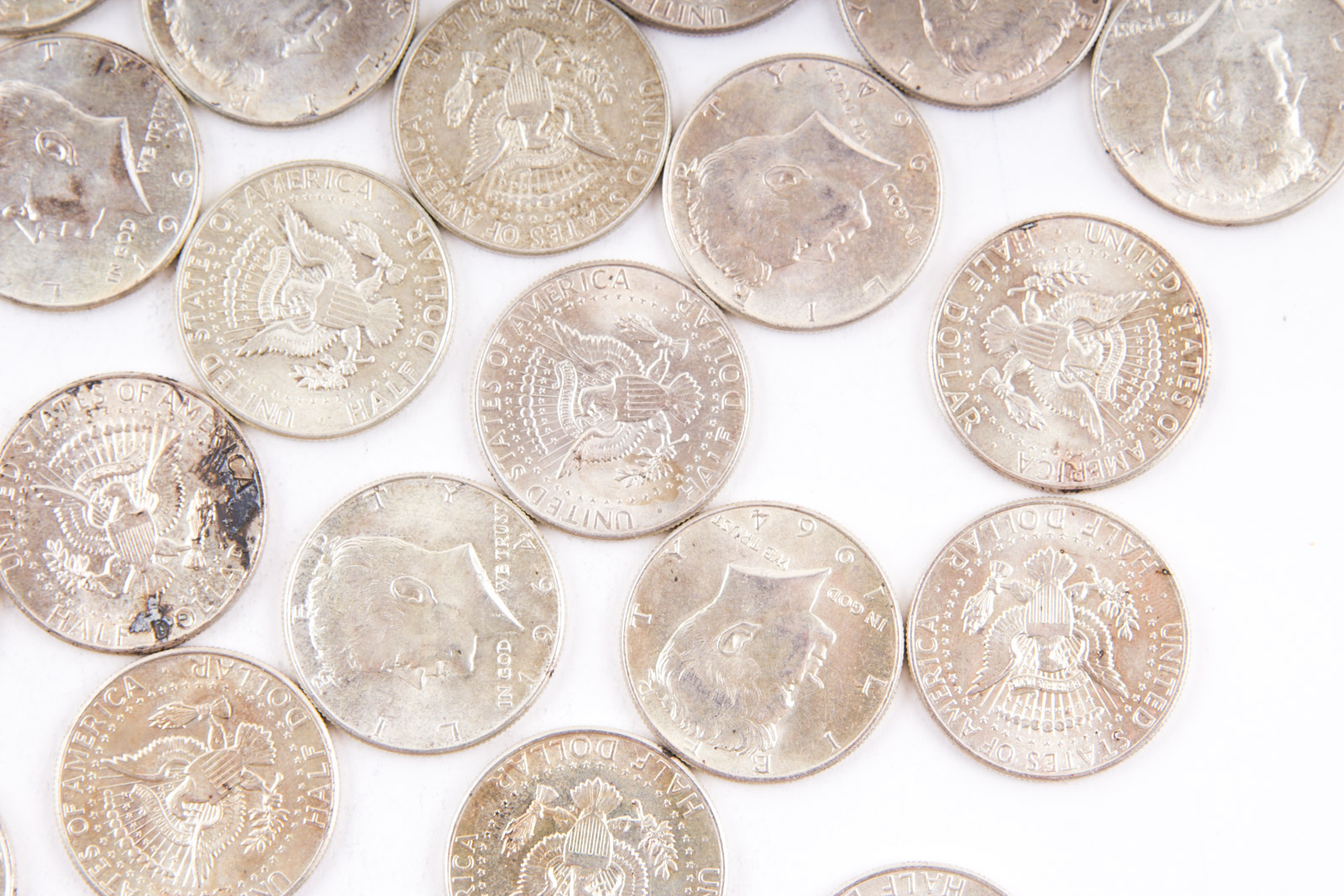 Grouping of 1964 Kennedy Silver Half Dollars
