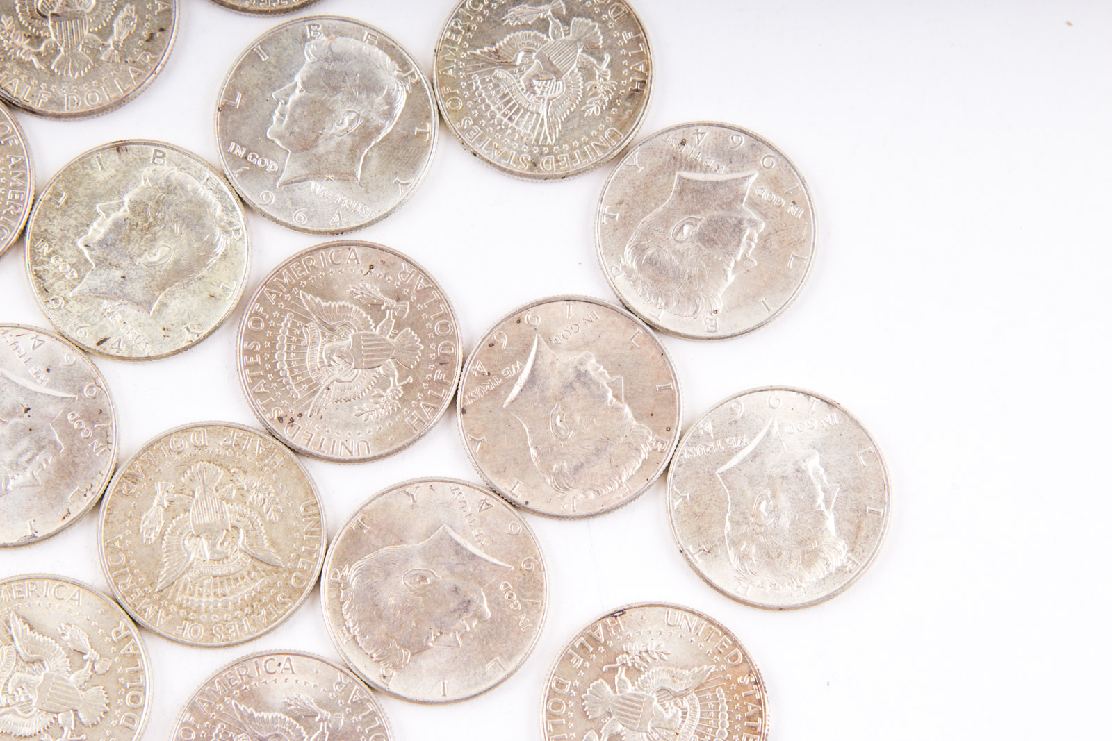 Grouping of 1964 Kennedy Silver Half Dollars